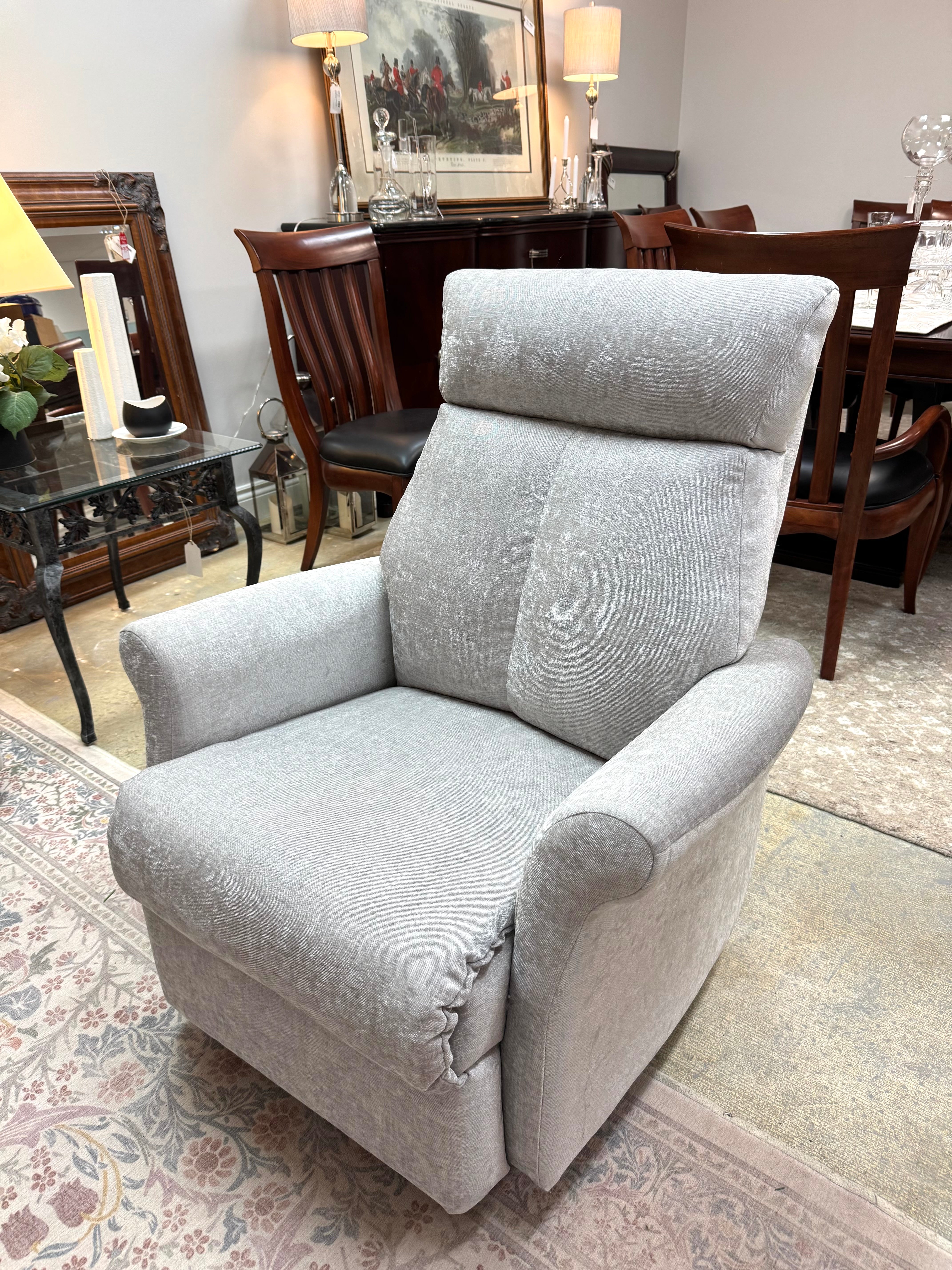 Light Gray Rocker Recliner