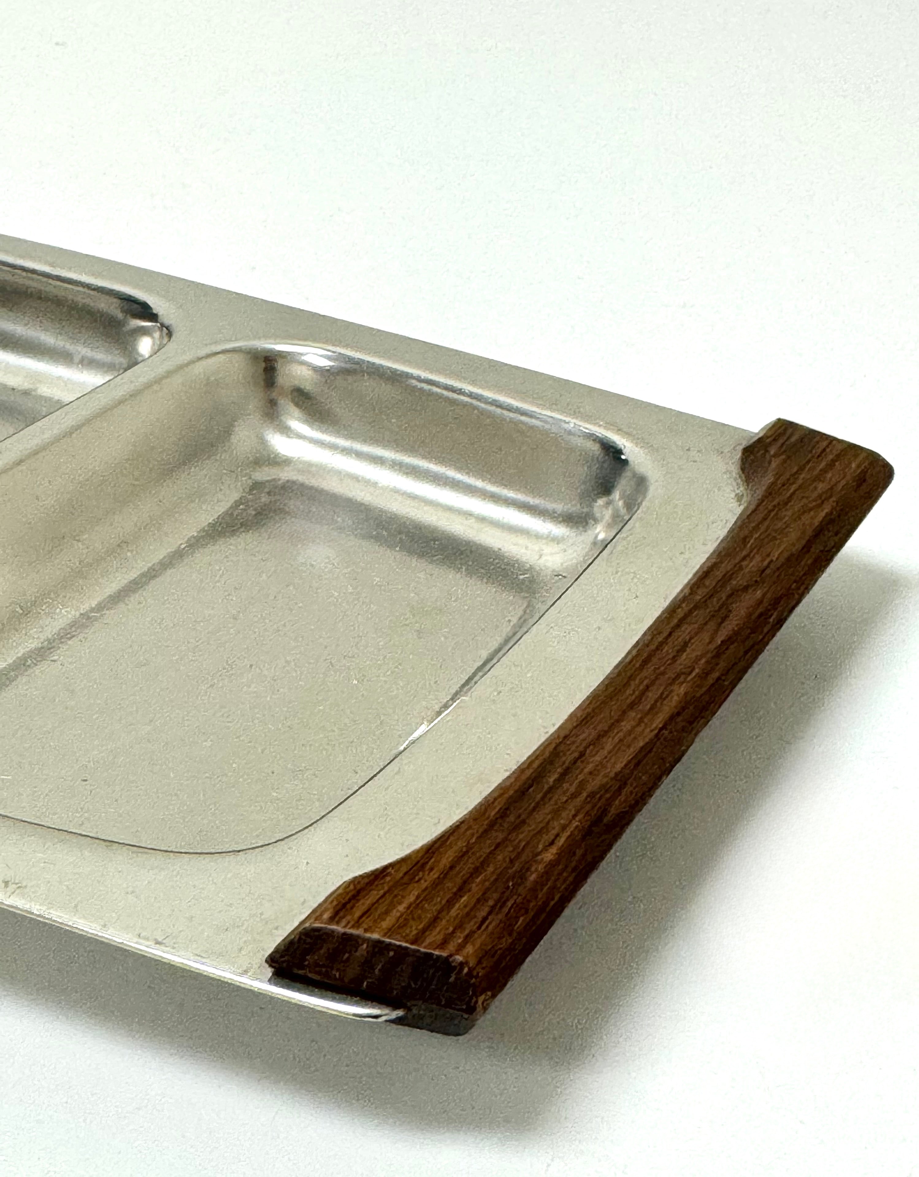 Vintage MCM LUNDTOFTE Serving Tray with Rosewood Handles