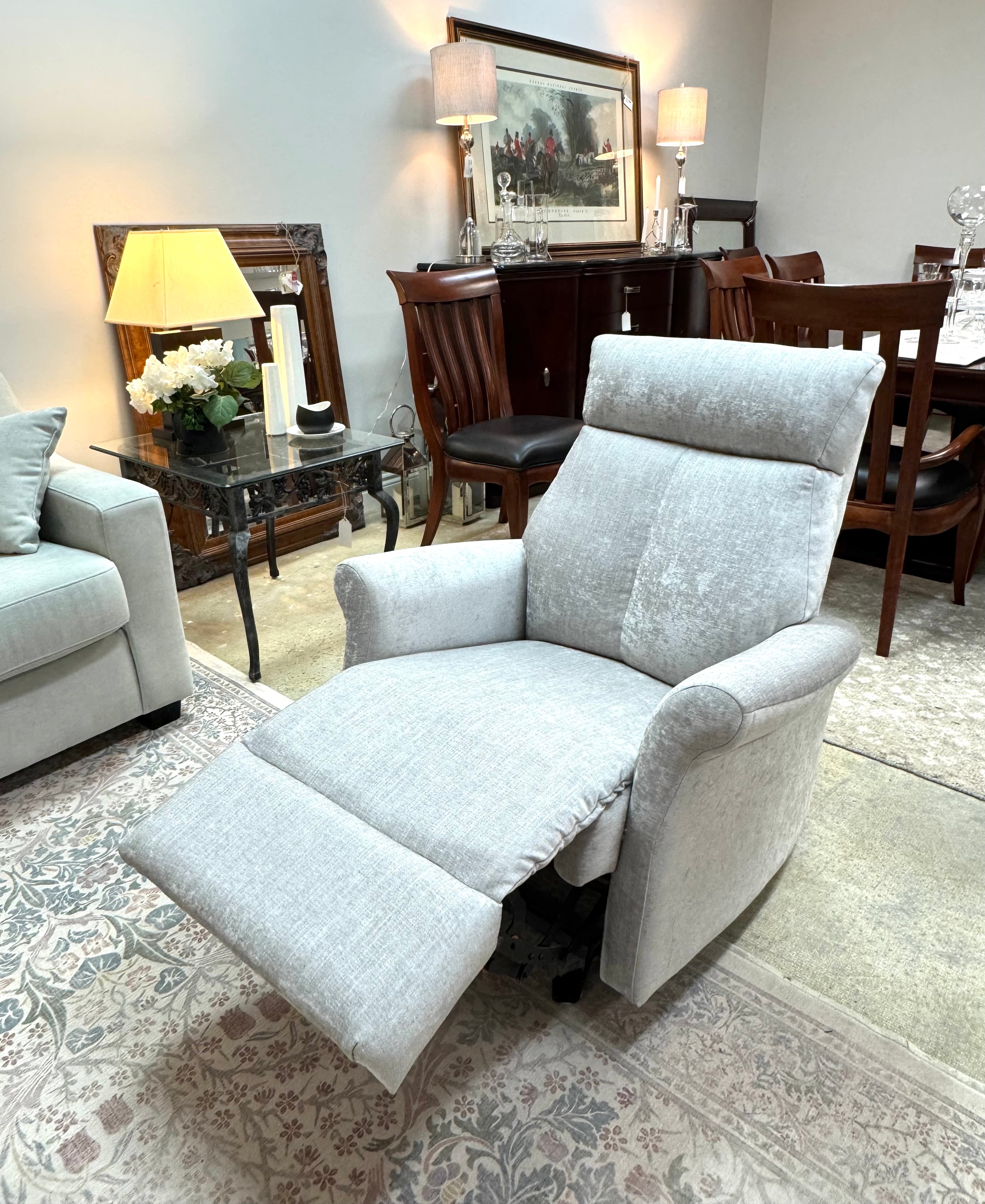 Light Gray Rocker Recliner