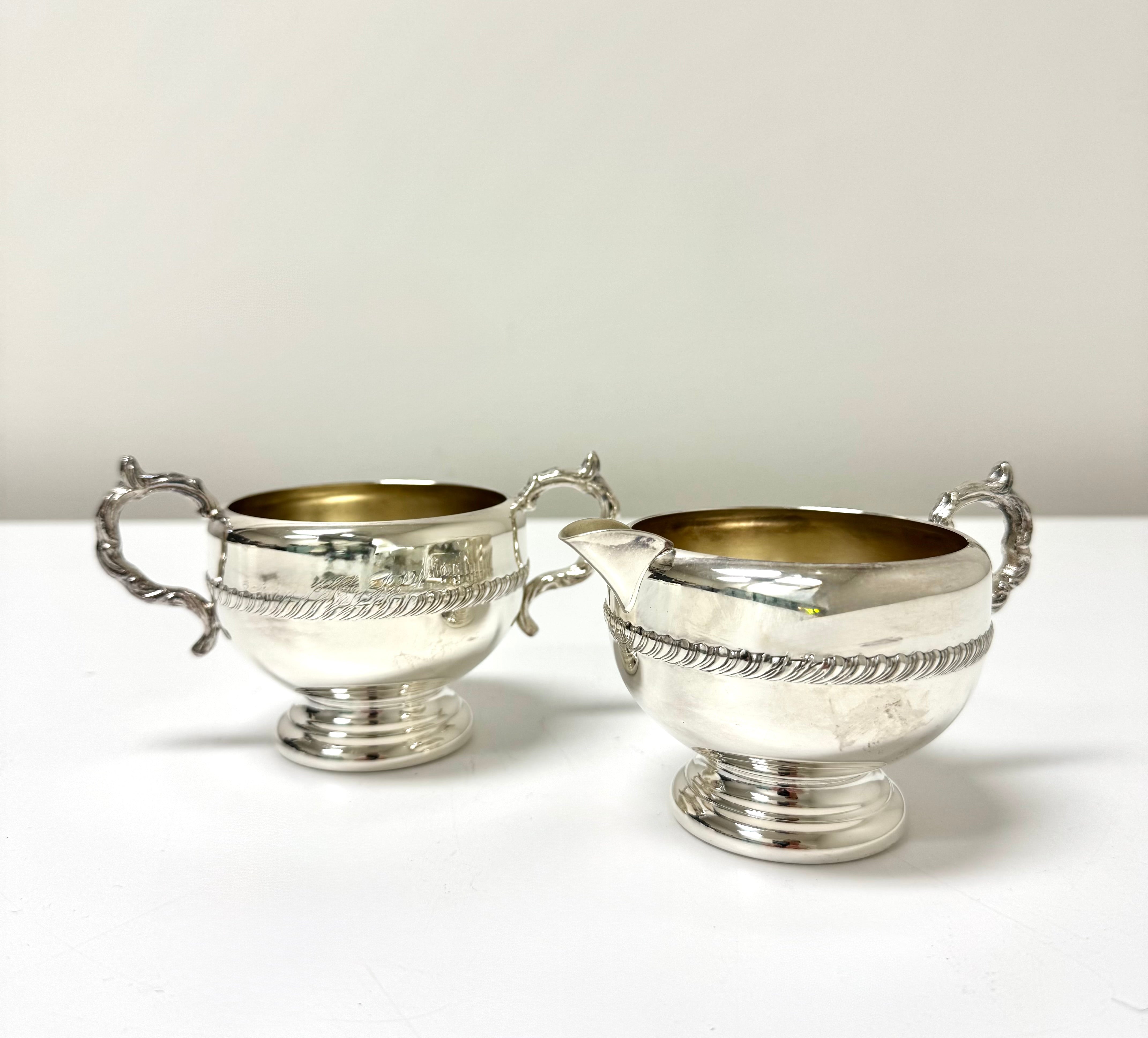 Vintage Silverplate Cream & Sugar