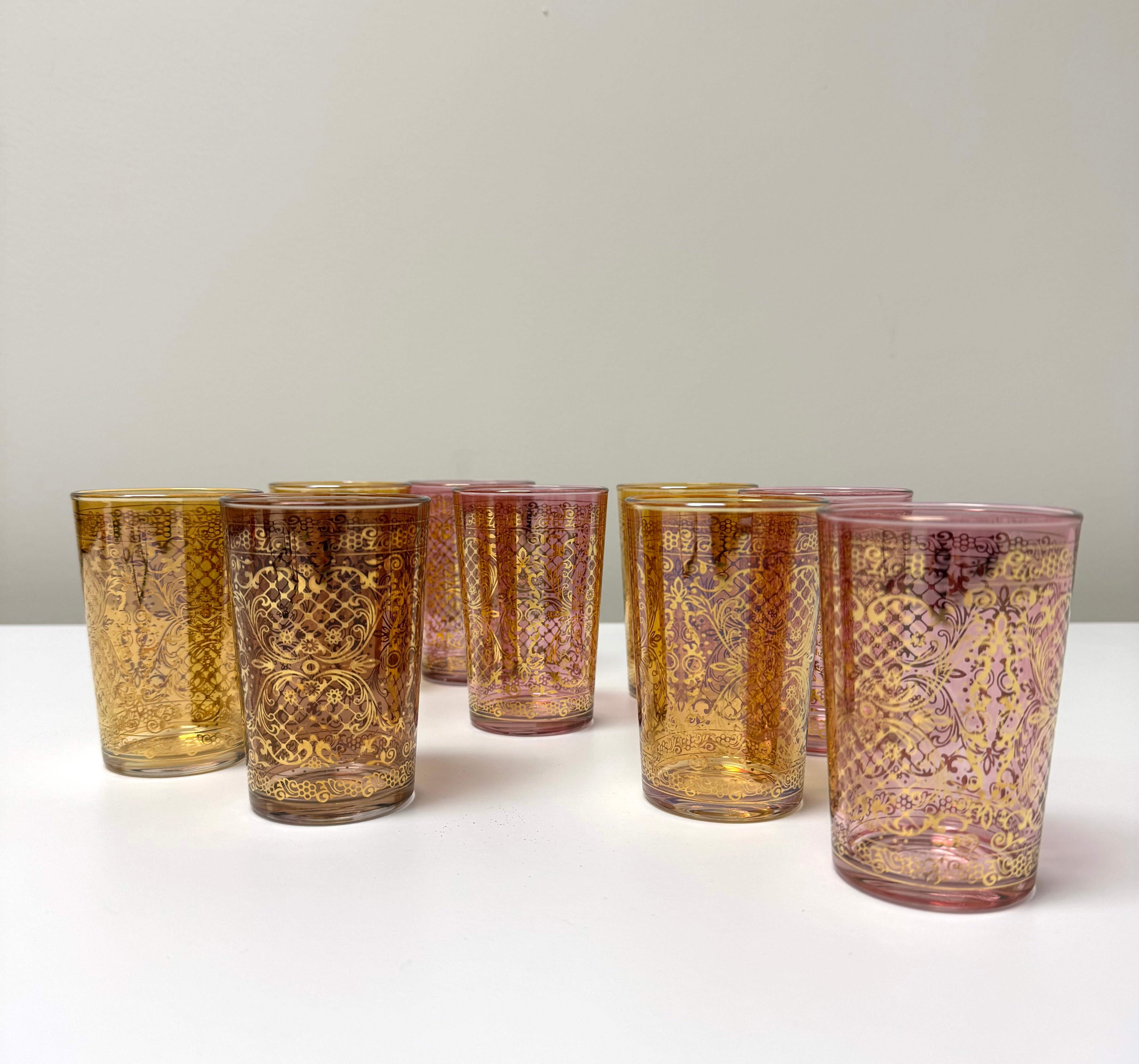 COLLEZIONE TIMON Hand-painted Glasses Set of 9
