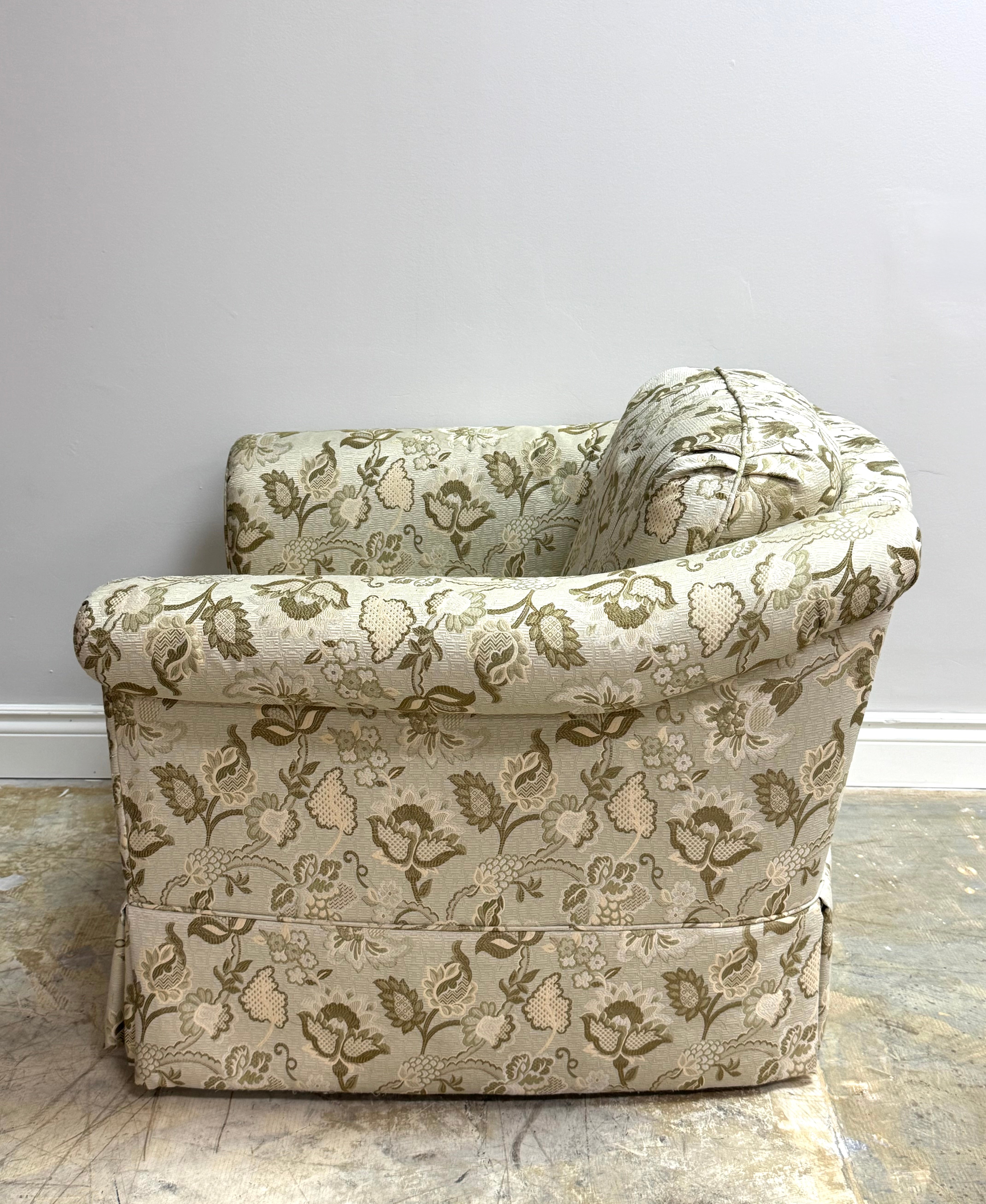 SKLAR PEPPLER Green Damask Chair