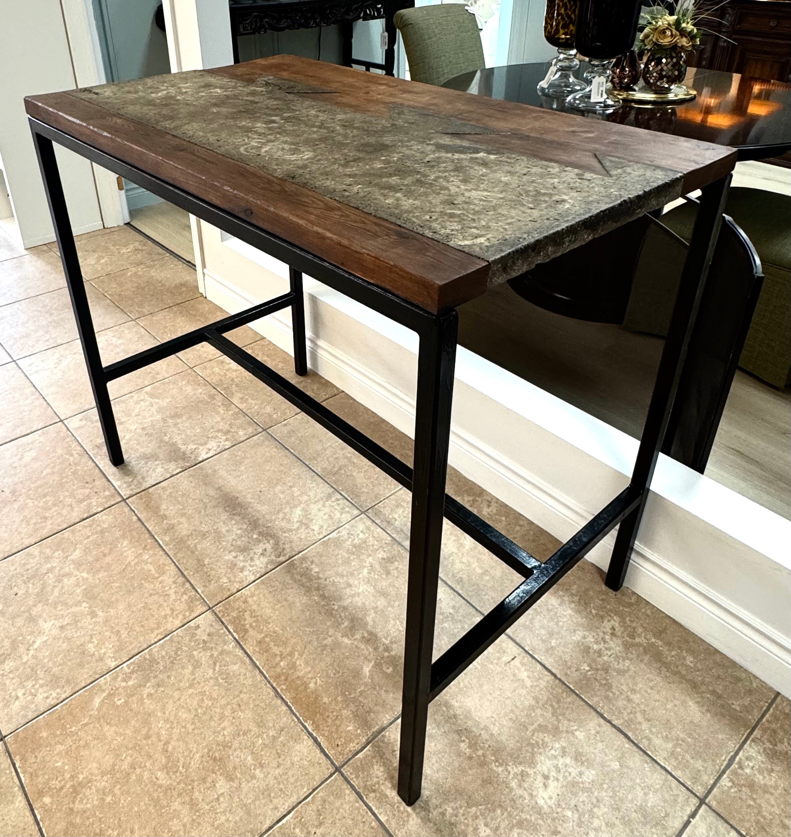 Custom Reclaimed Wood & Concrete Pub Table/Standing Desk