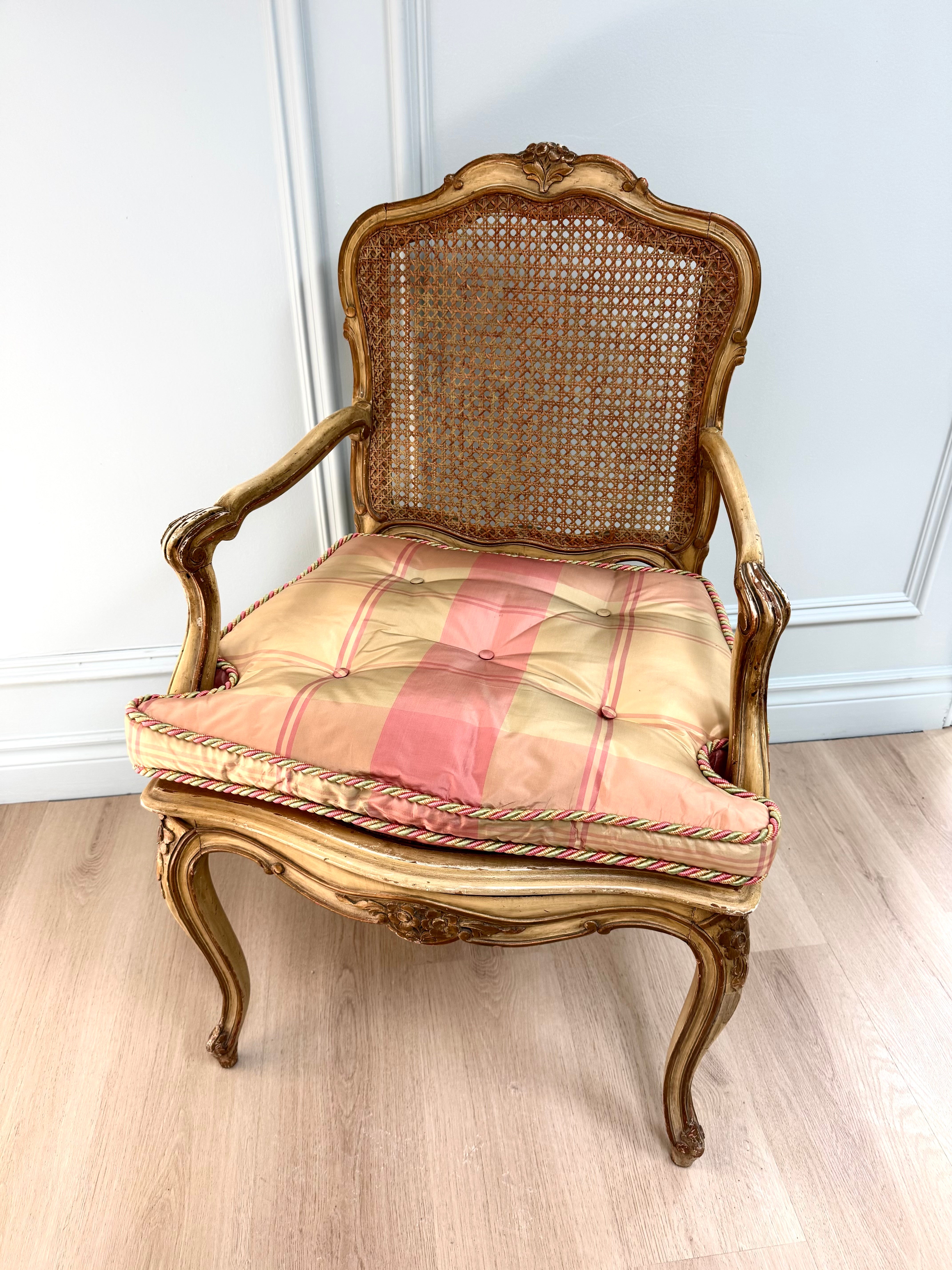 Vintage Louis XV Cane Chair
