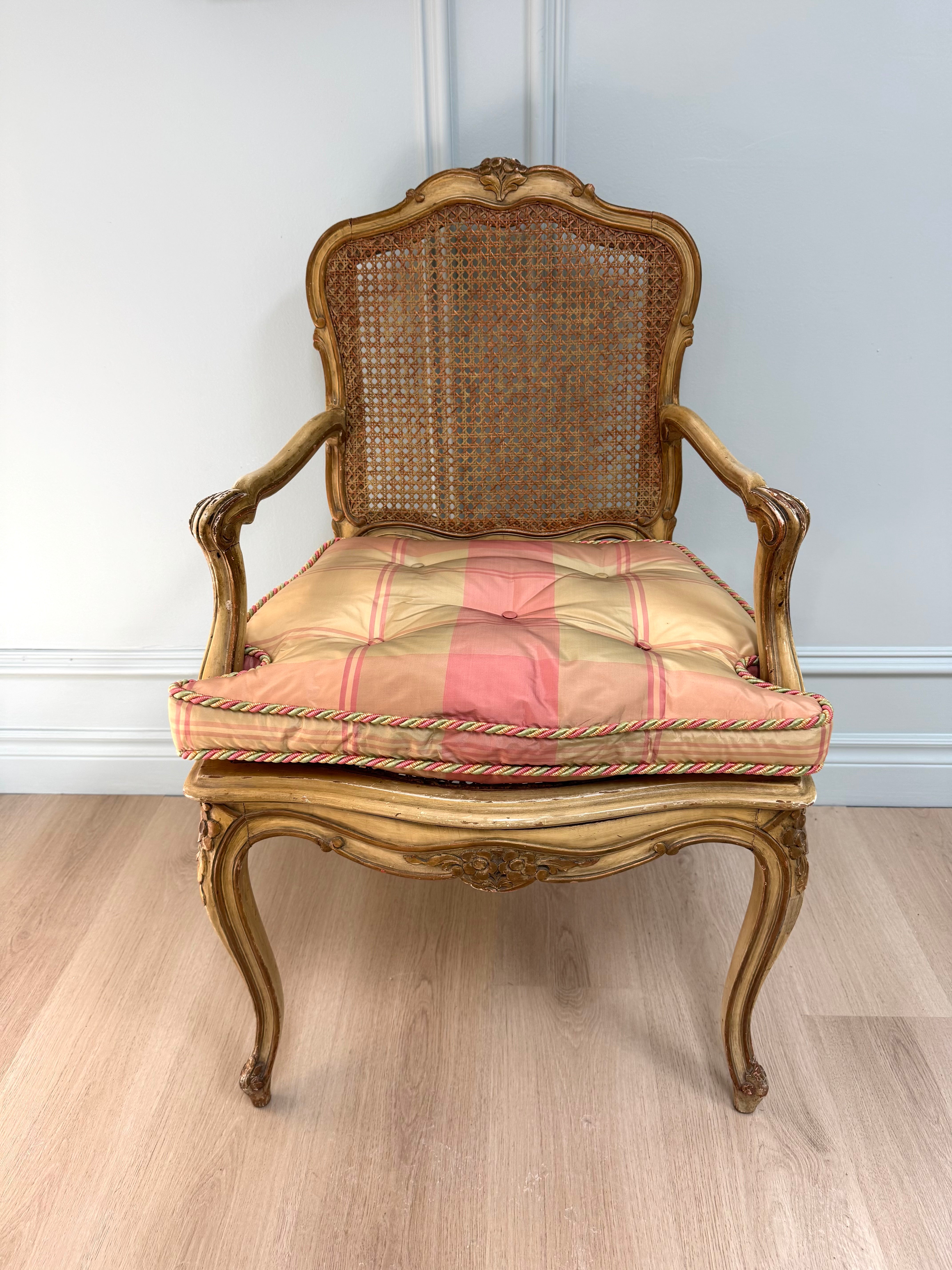 Vintage Louis XV Cane Chair