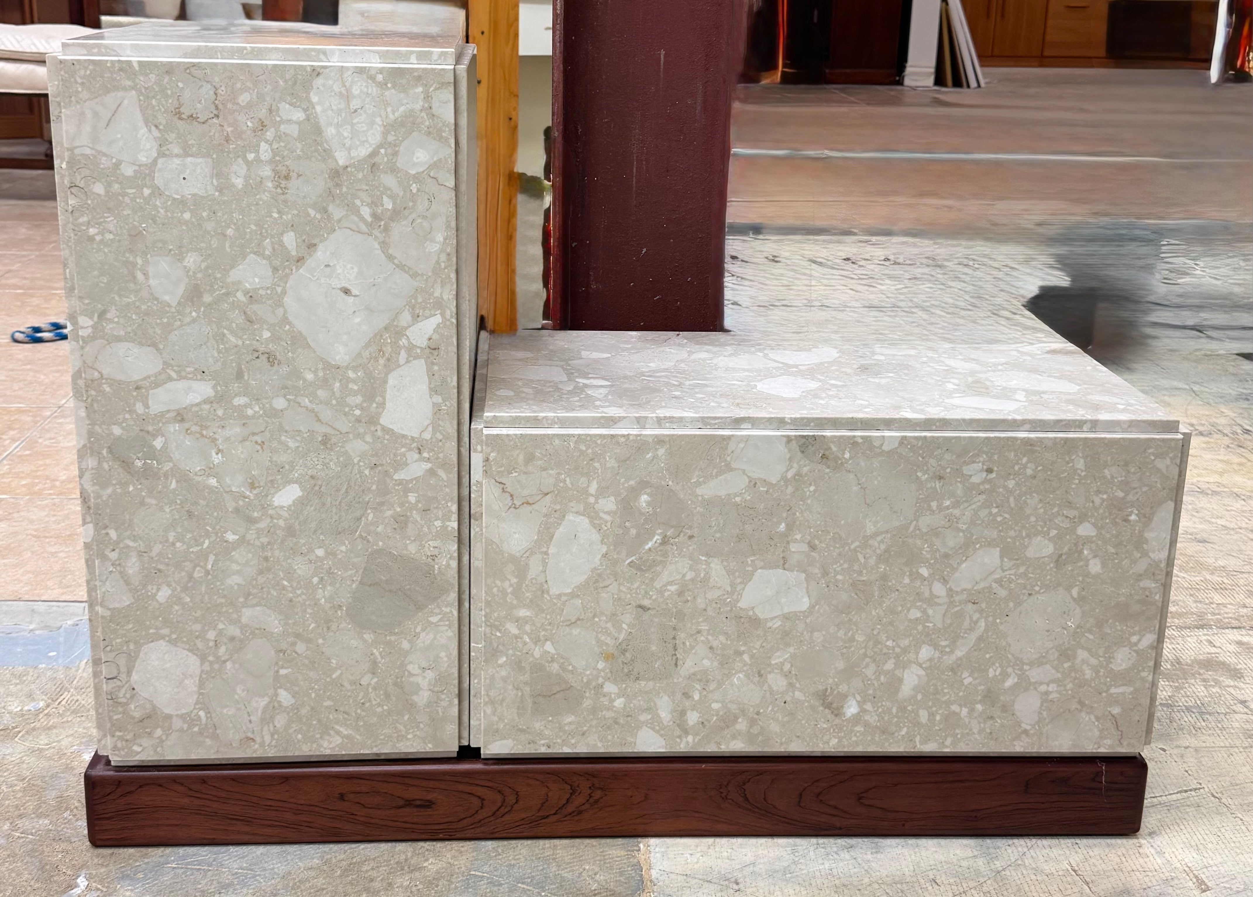 Beige Travertine Accent Cubes