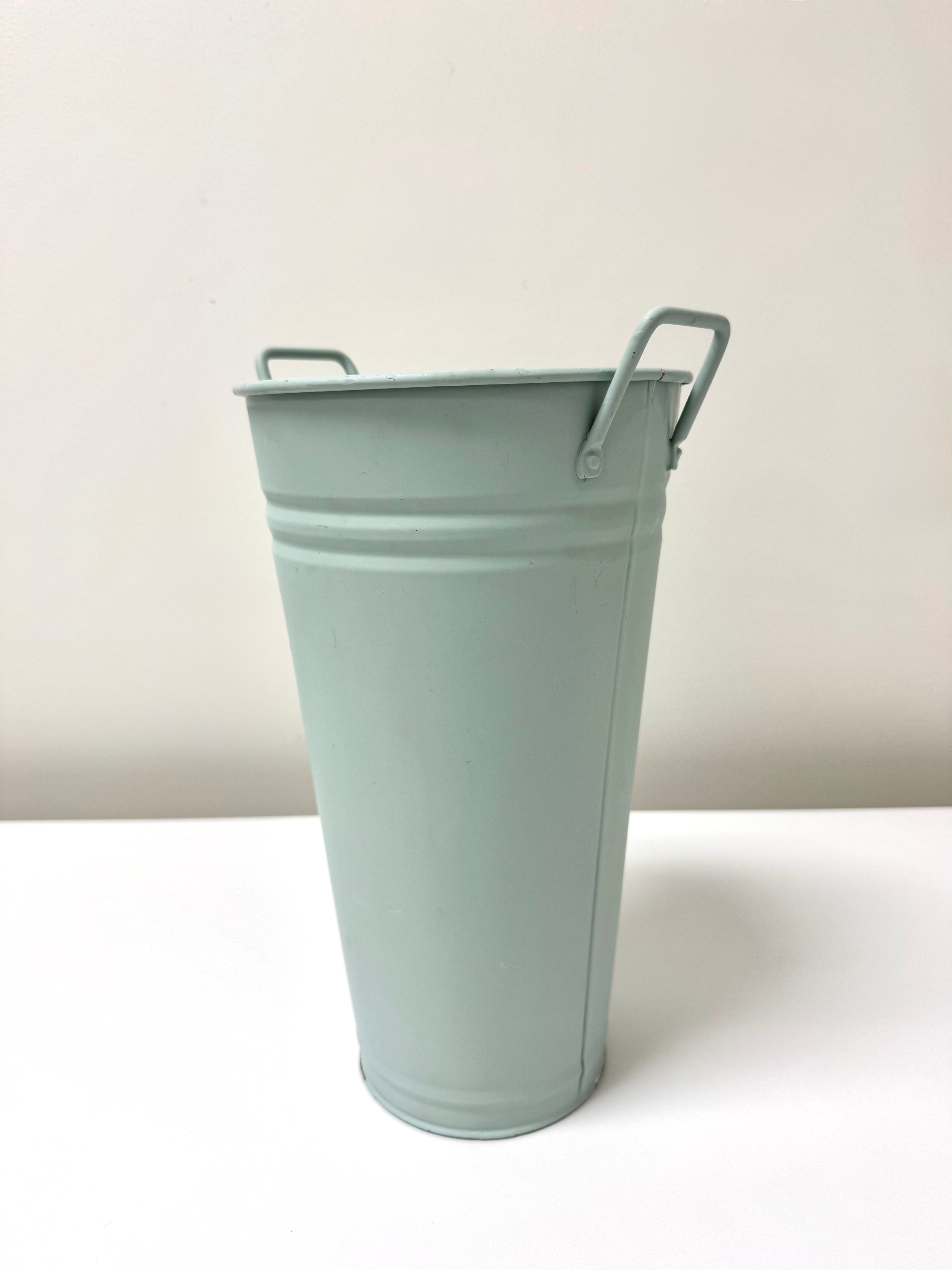 Robin's Egg Blue Flower Bucket