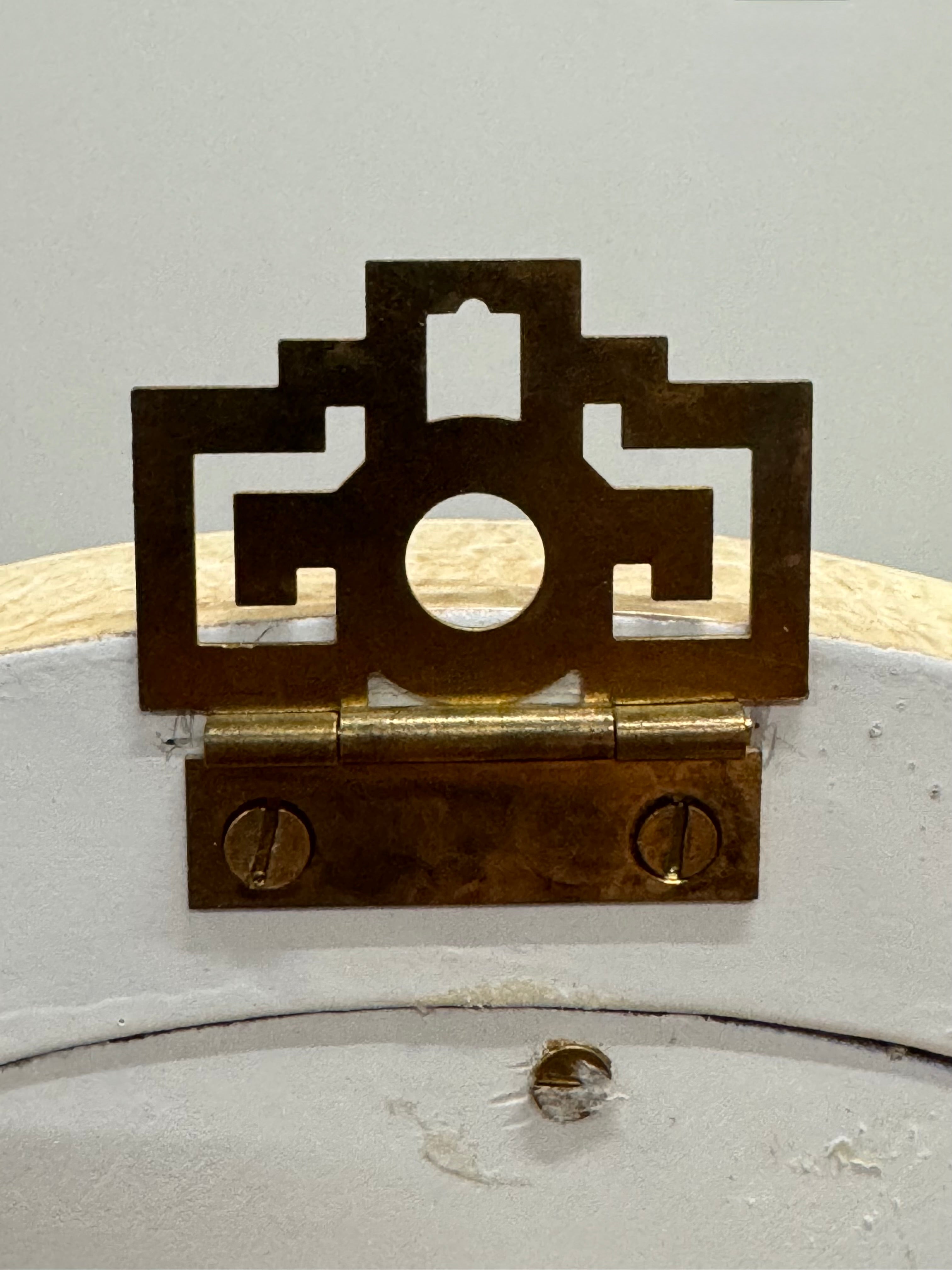 Crackled Ivory Floral Mirror