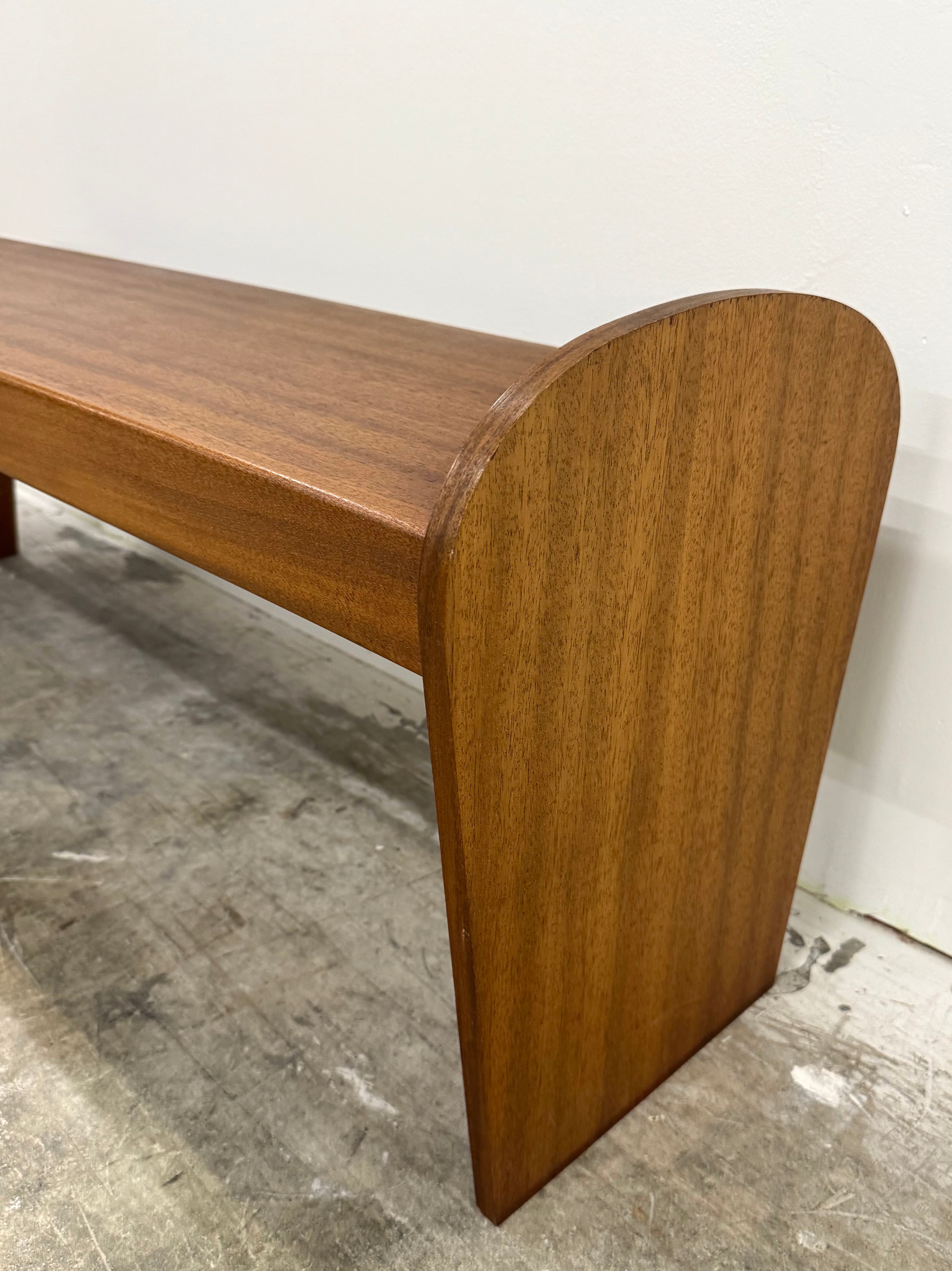 Vintage MCM Solid Teak 50" Bench
