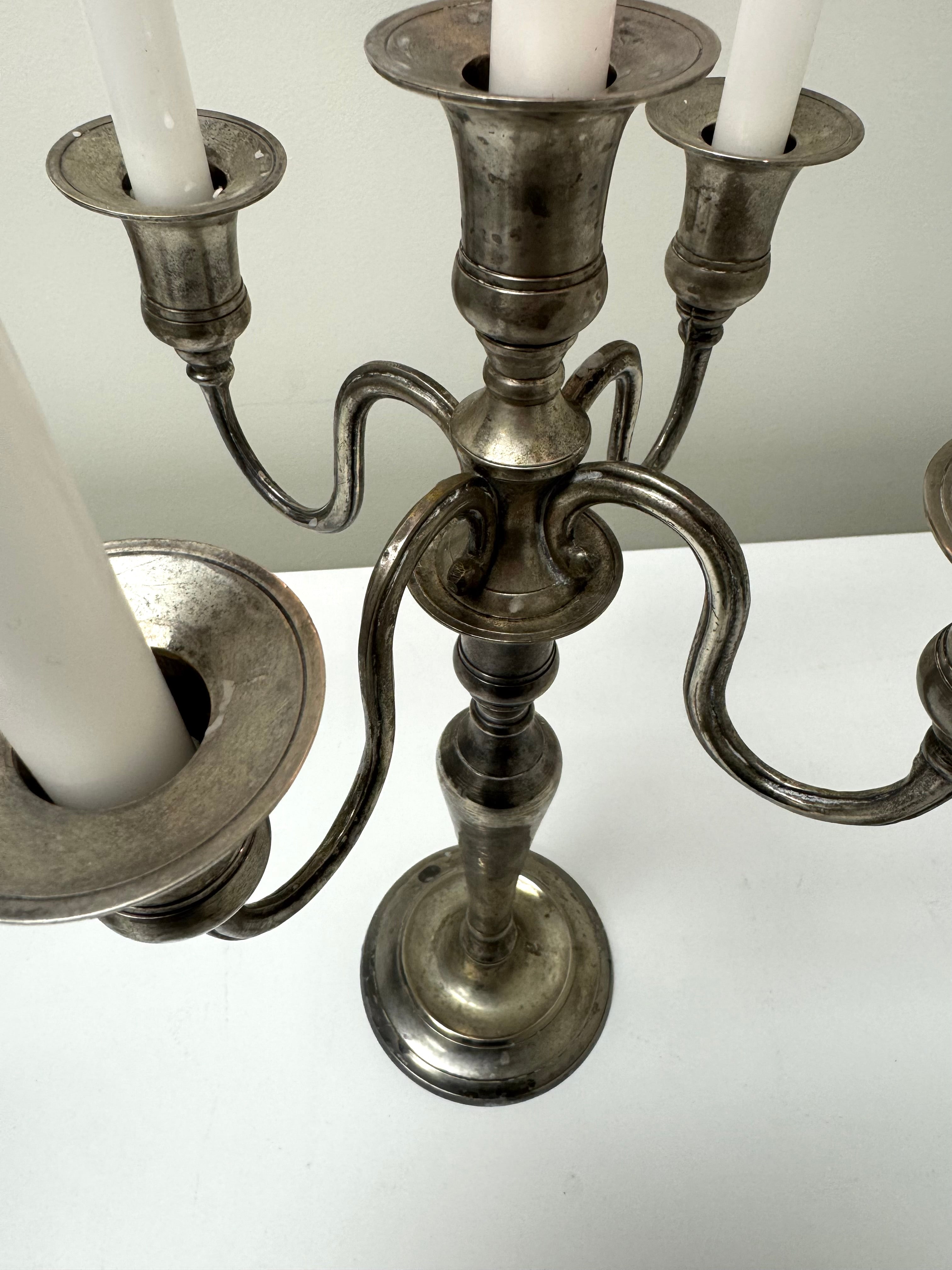 GODINGER 'Butler's Collection' Solid Pewter Candelabra