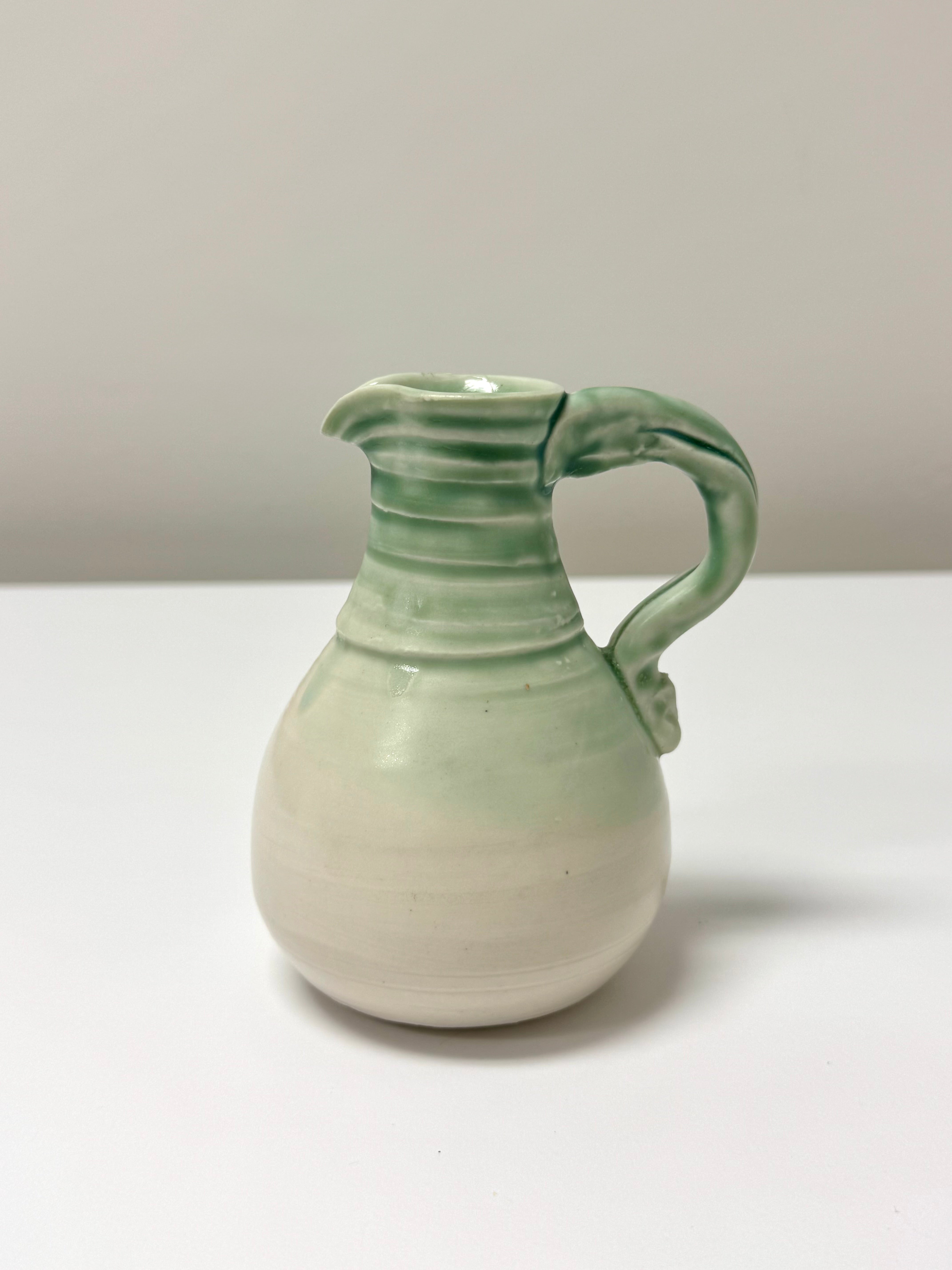 HEIDI FRANCIS Green Glaze 5" Pitcher