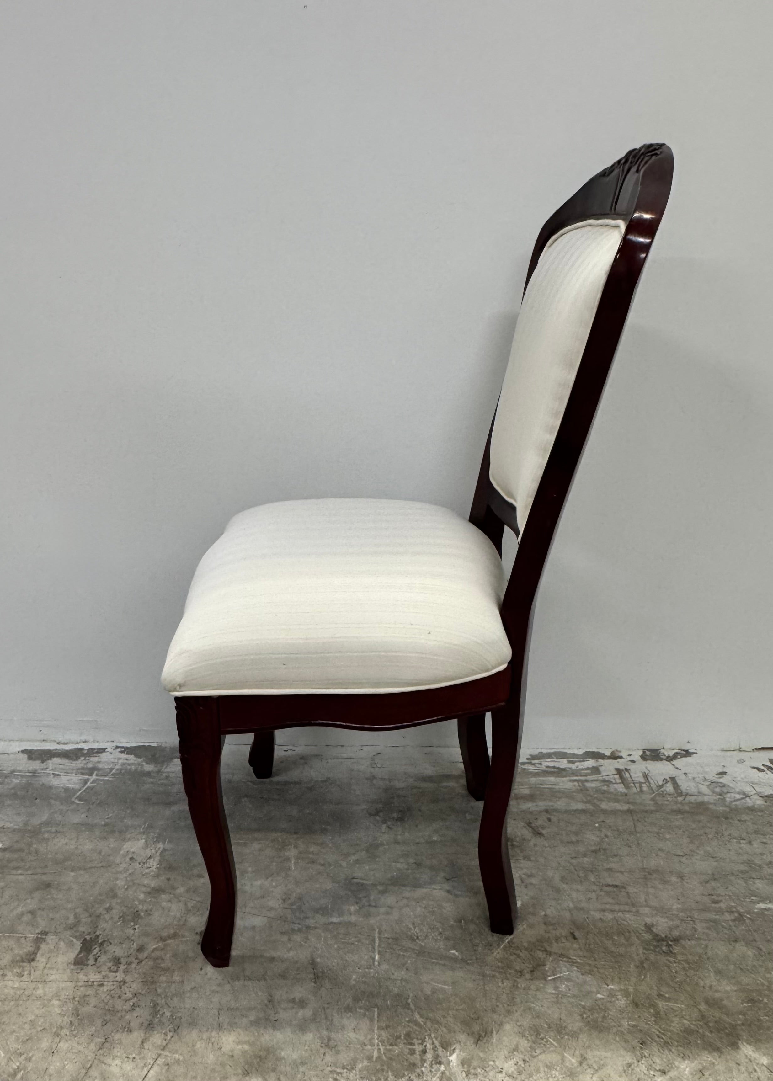 Ivory Stripe Mahogany Chair