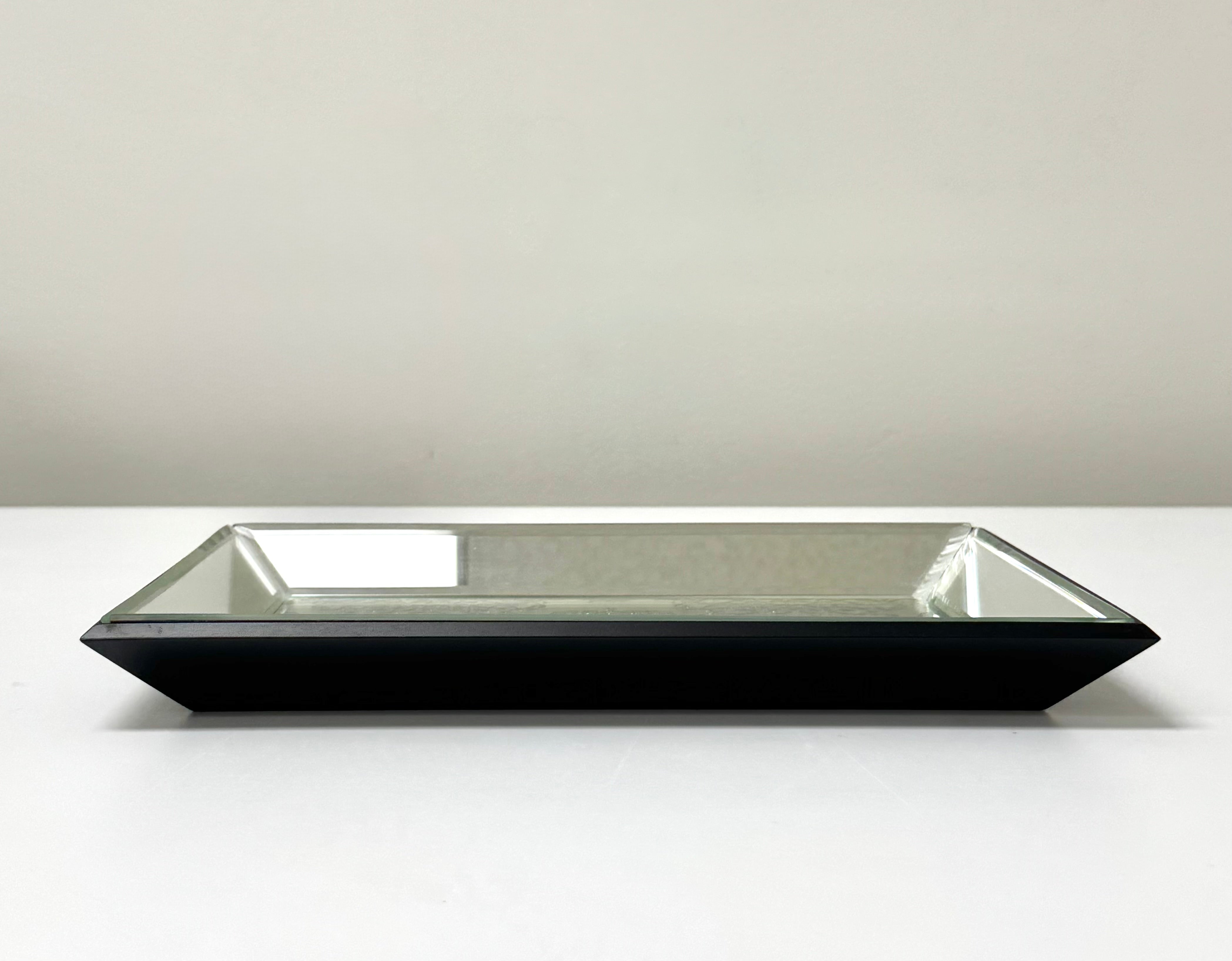 NEW Glitter Floral Medallion Beveled Mirror Vanity Tray