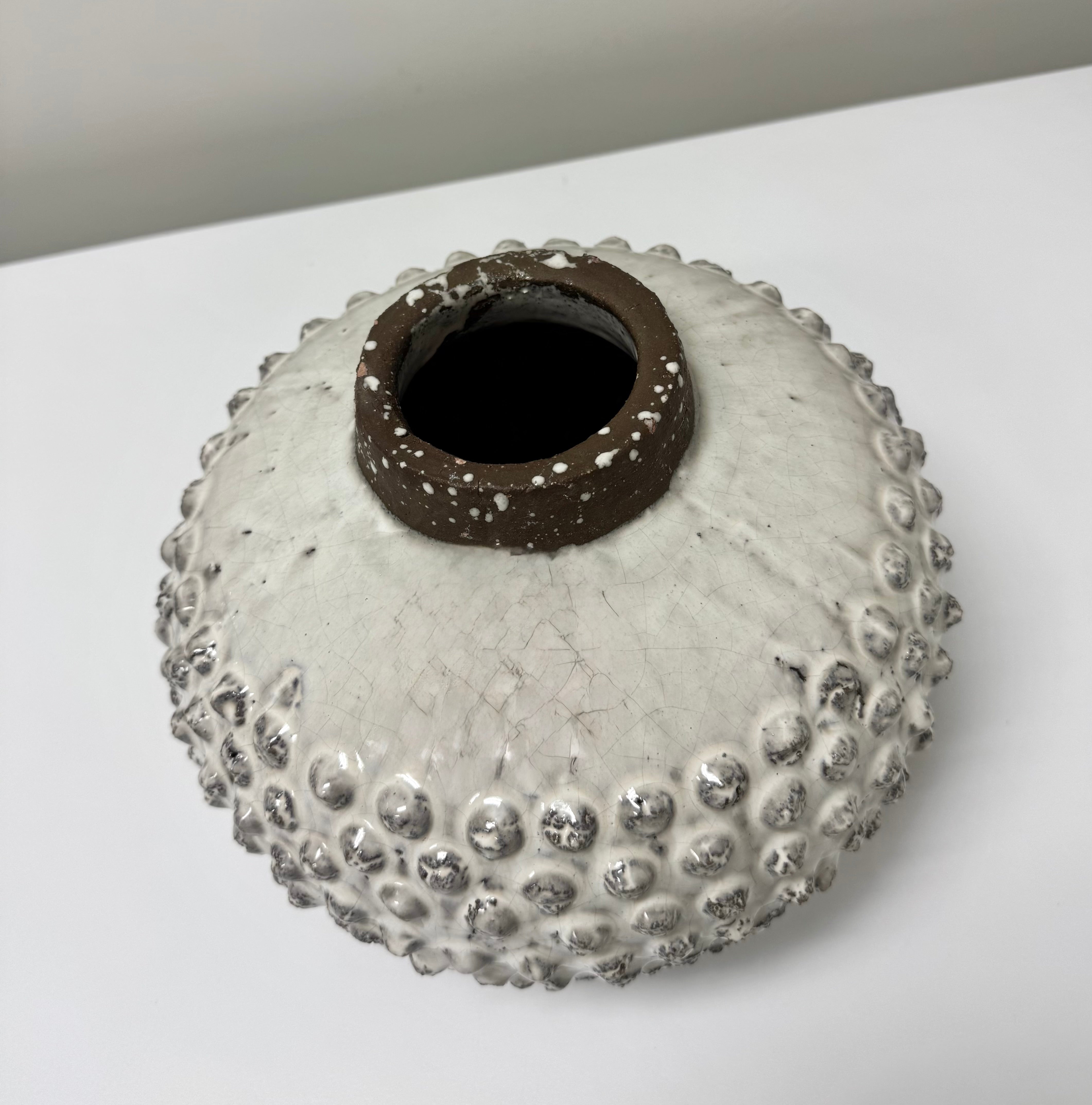 Aged White Terracotta Urn Vase