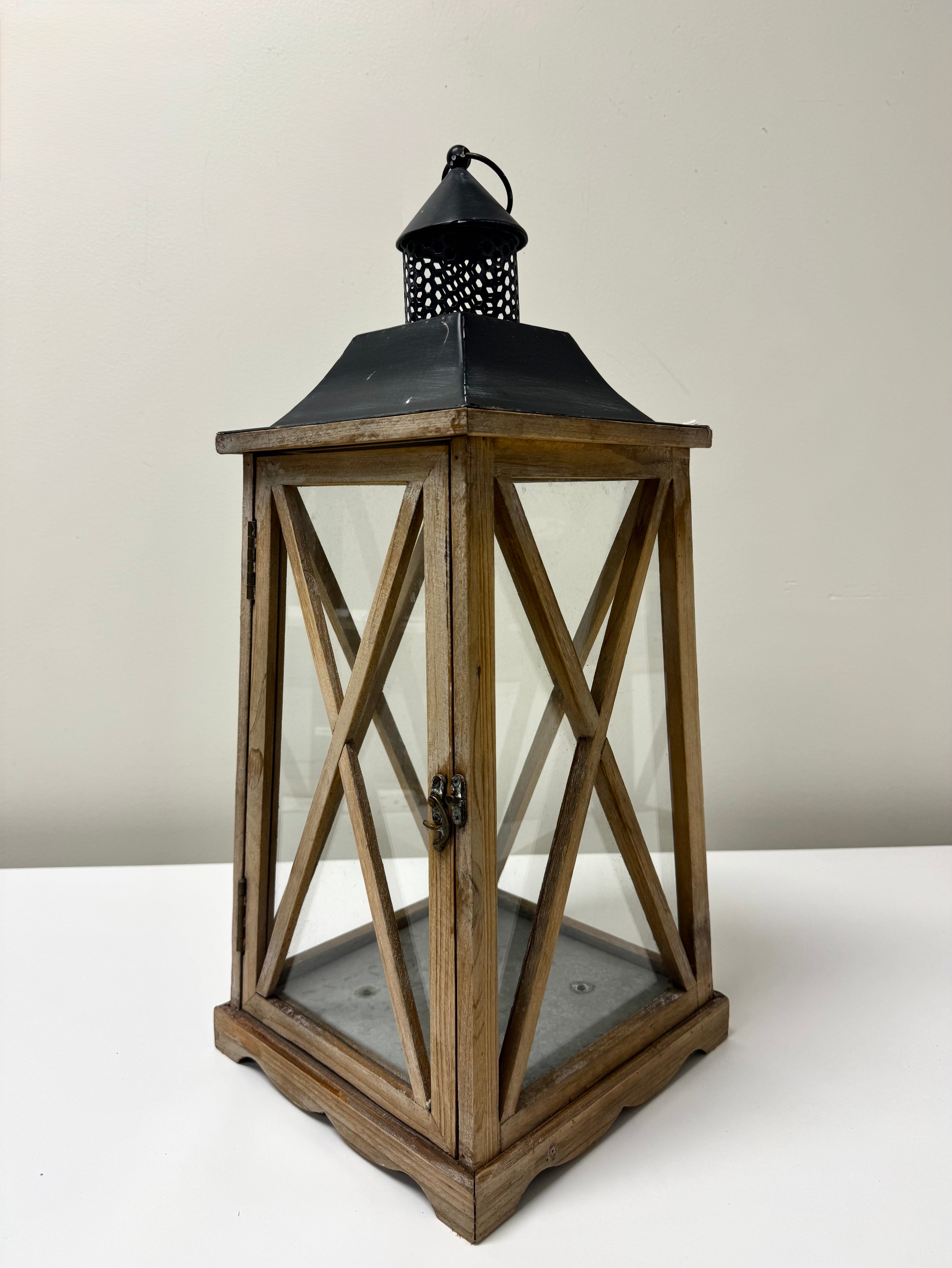 Natural Wood Lantern