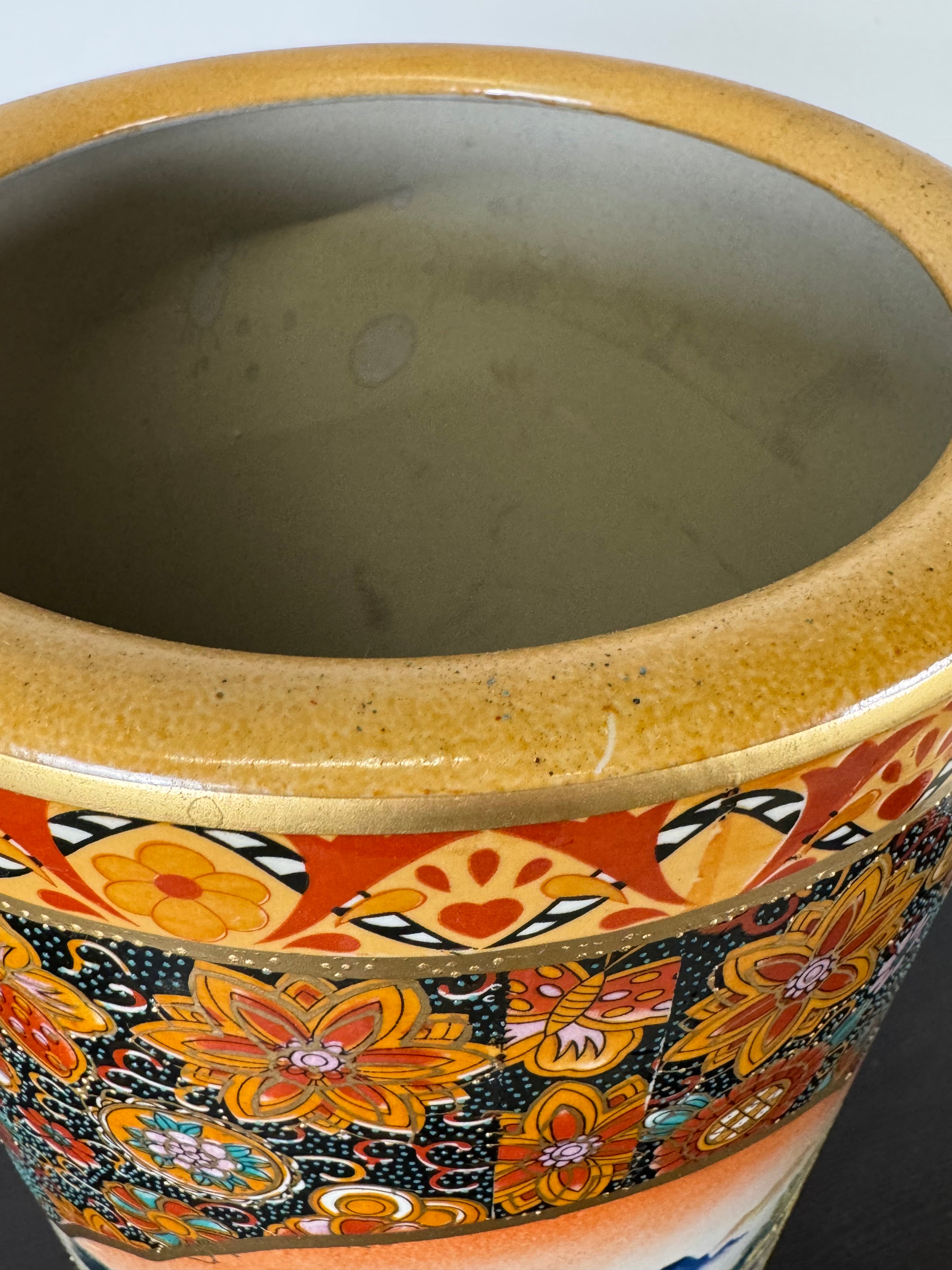 Vintage Satsuma Style Umbrella Stand