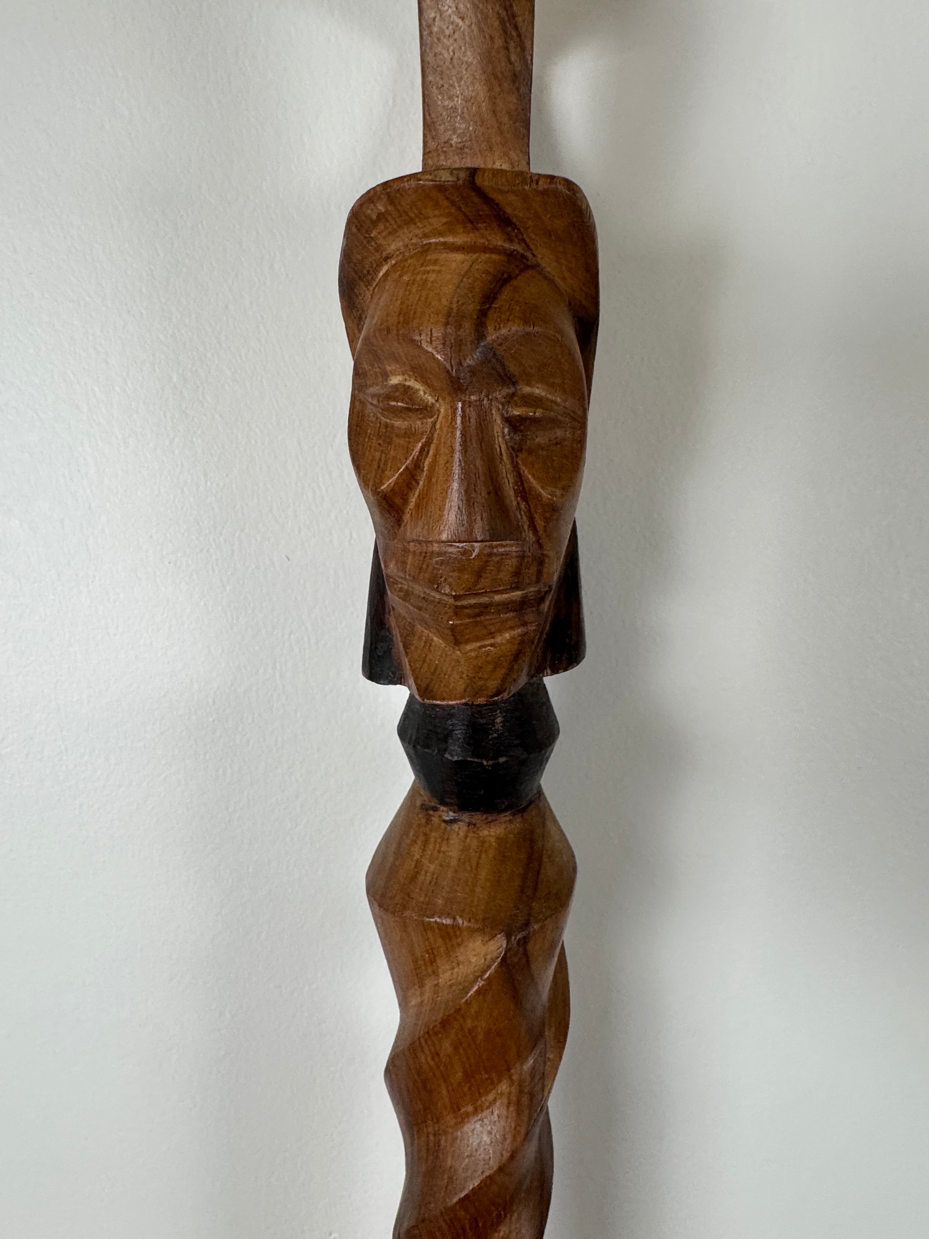 Vintage Hand-carved African Walking Stick