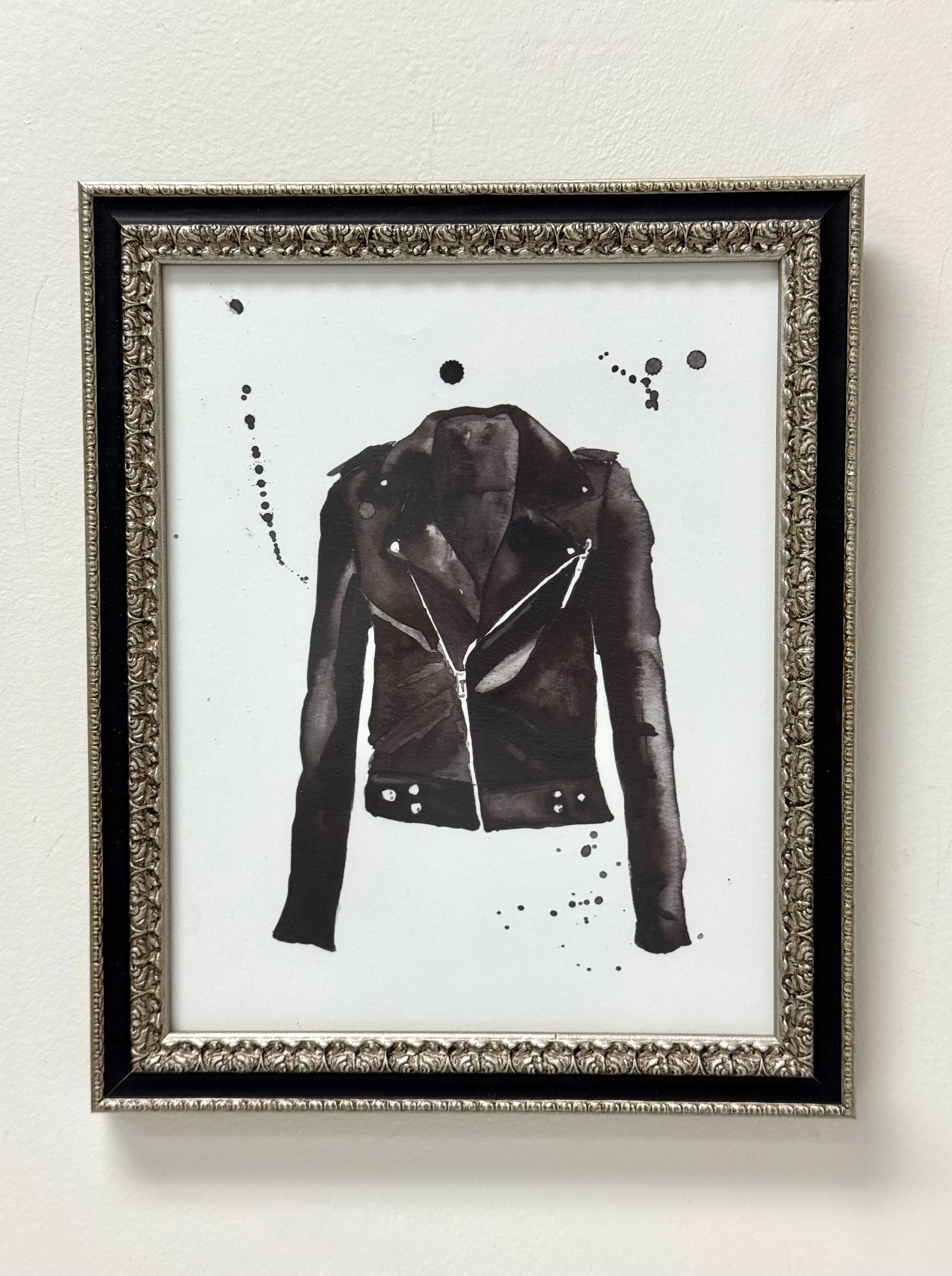 'Leather Jacket' Watercolour Print