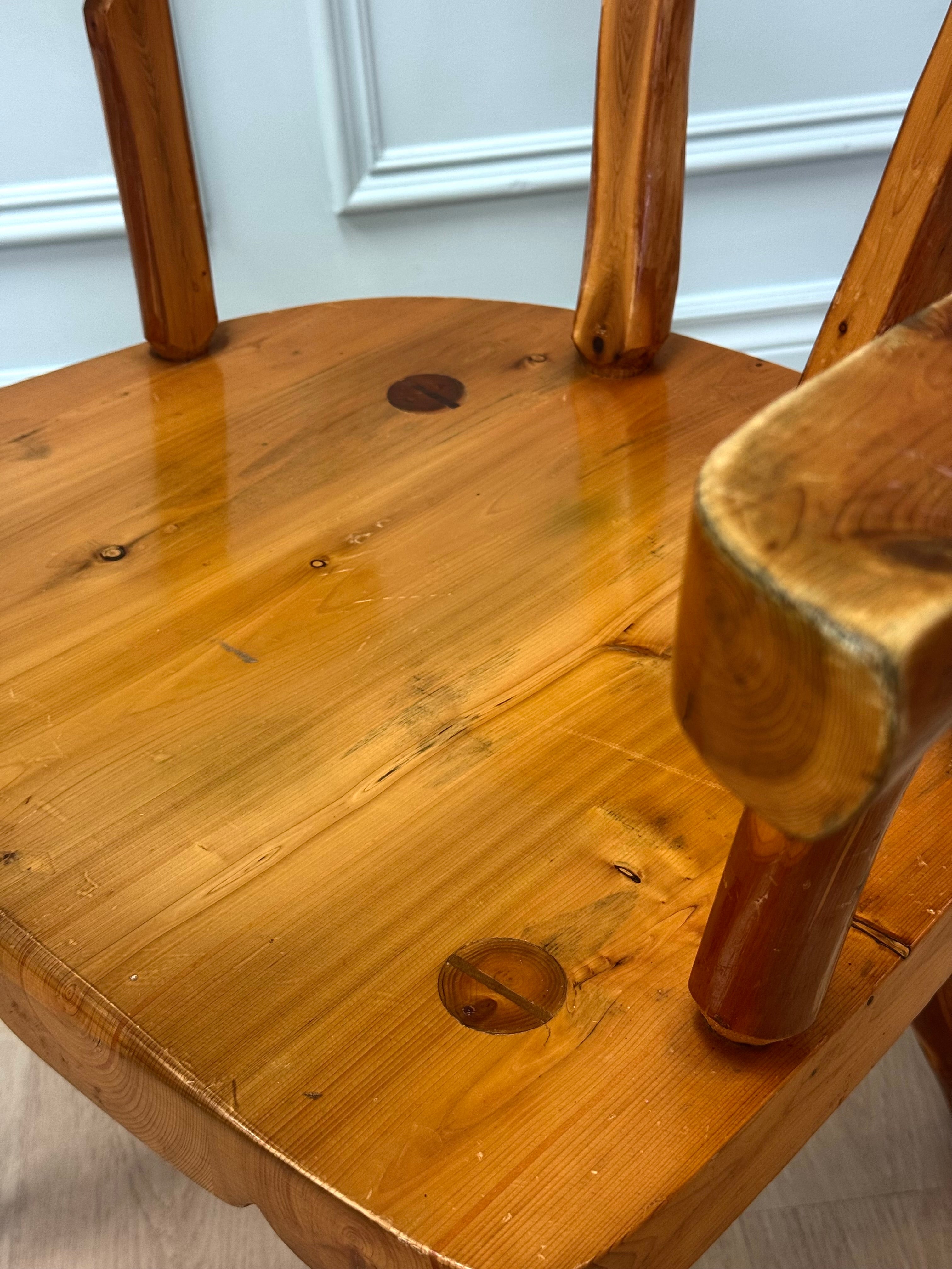 Custom Handcrafted Rustic Pine Armchair