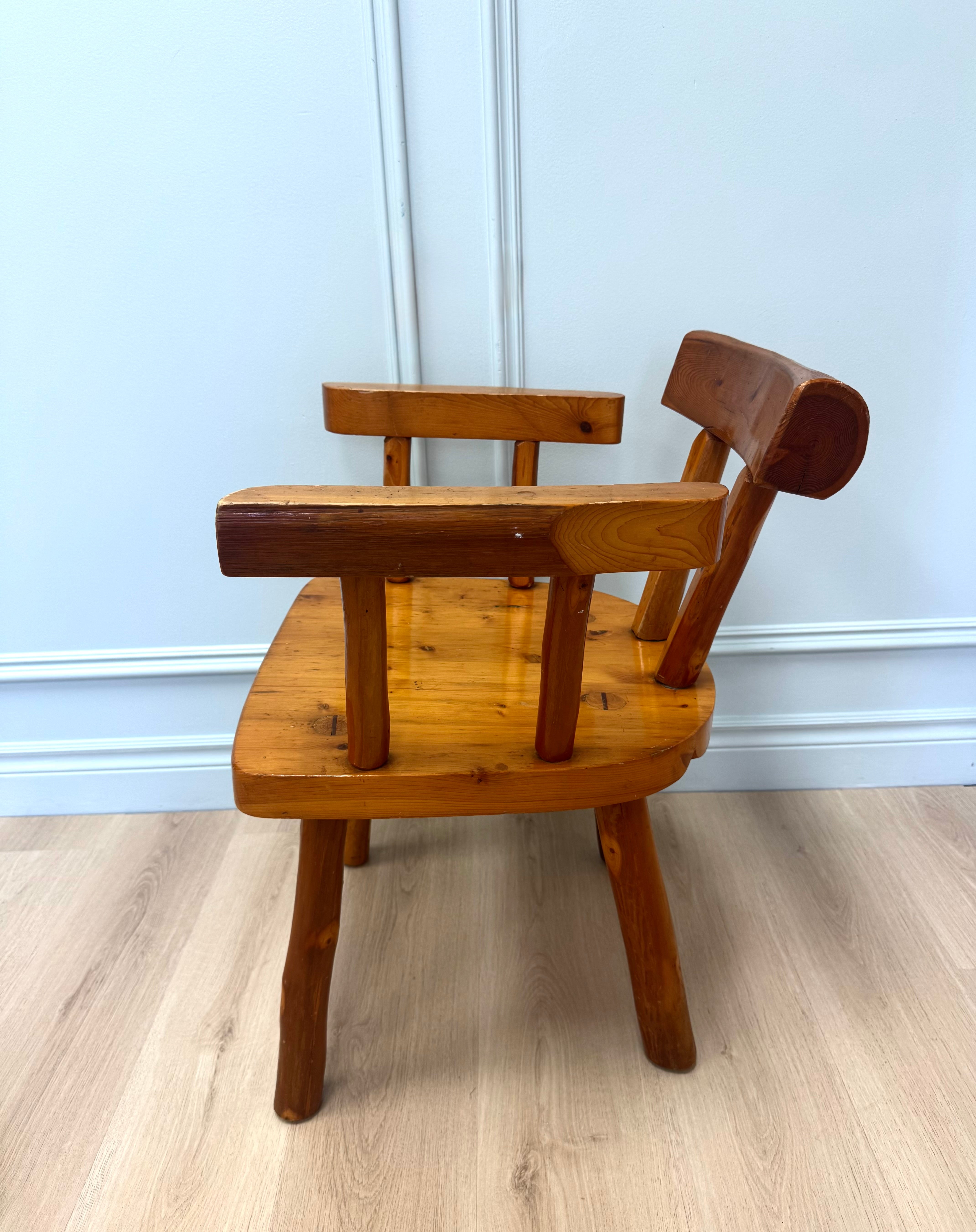 Custom Handcrafted Rustic Pine Armchair