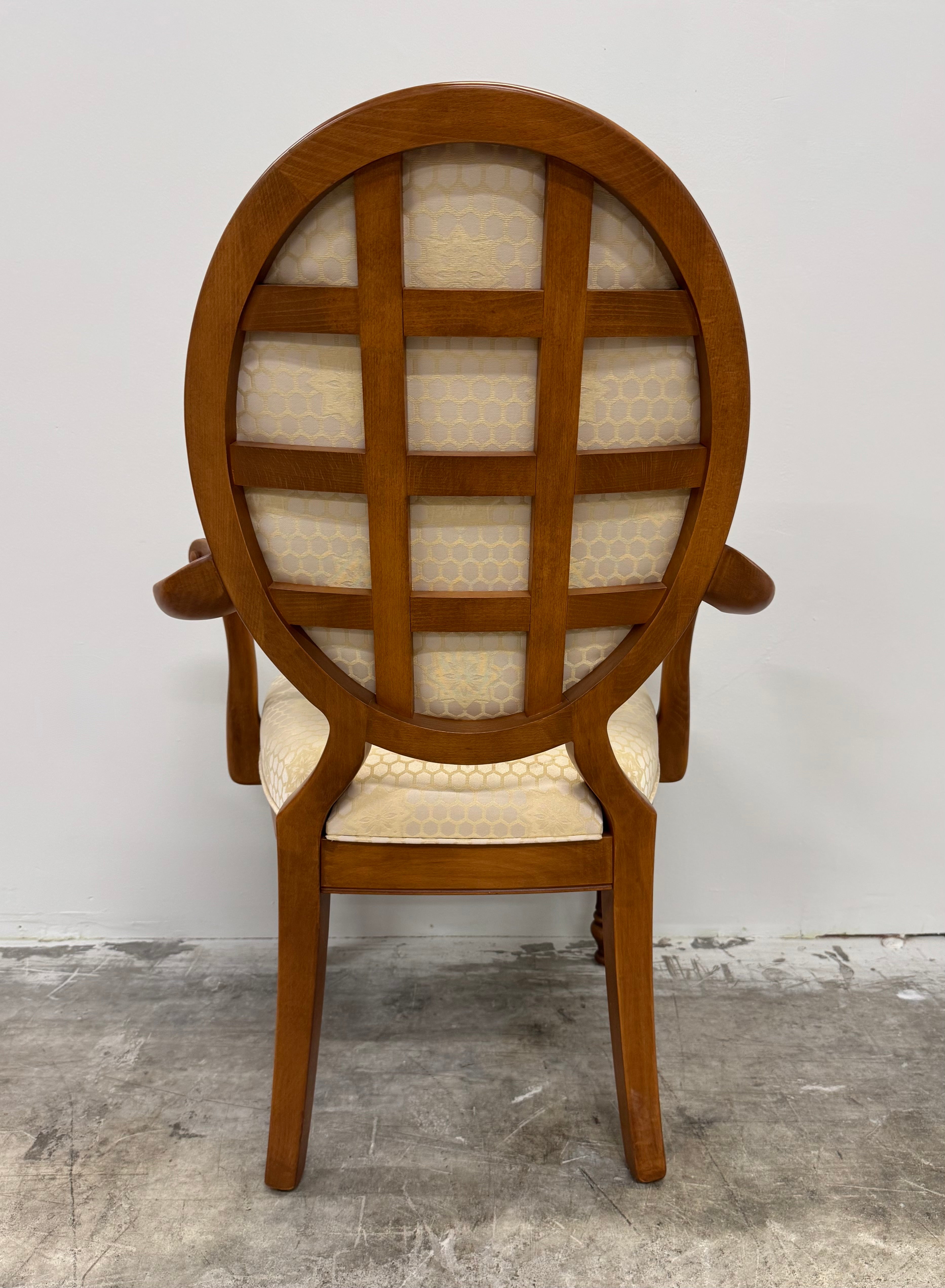 Golden Yellow Medallion Arm Chair