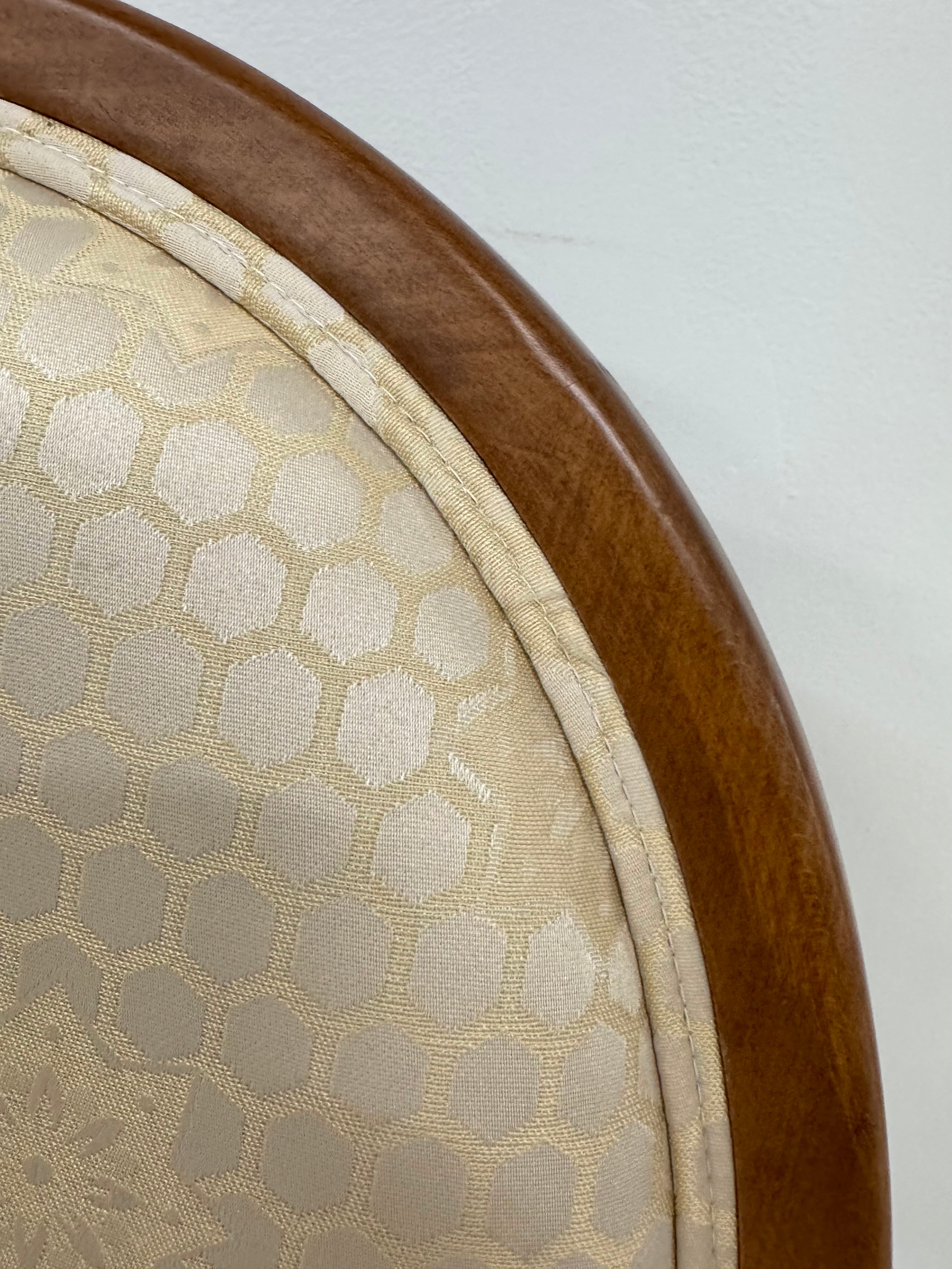 Golden Yellow Medallion Arm Chair