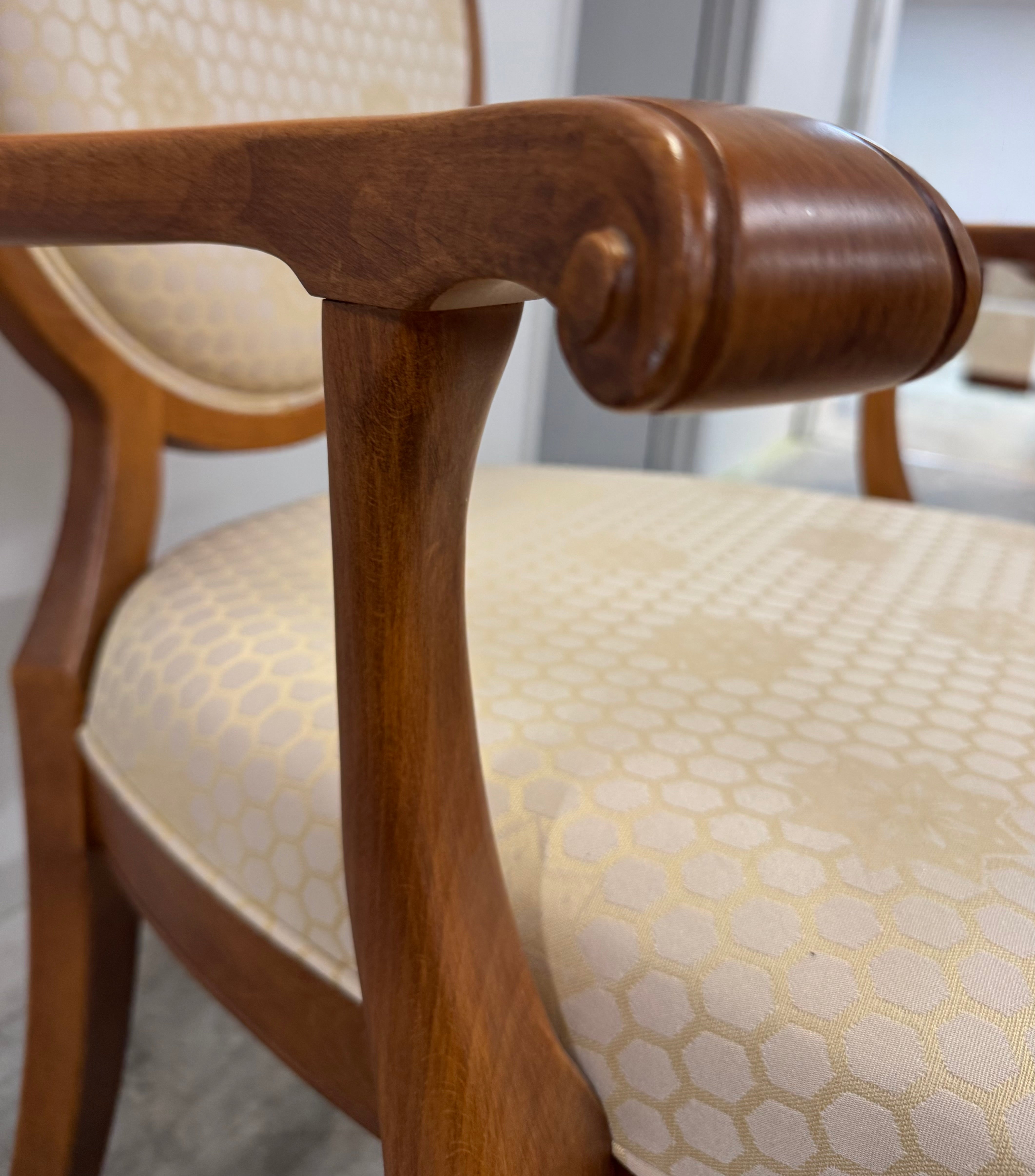 Golden Yellow Medallion Arm Chair