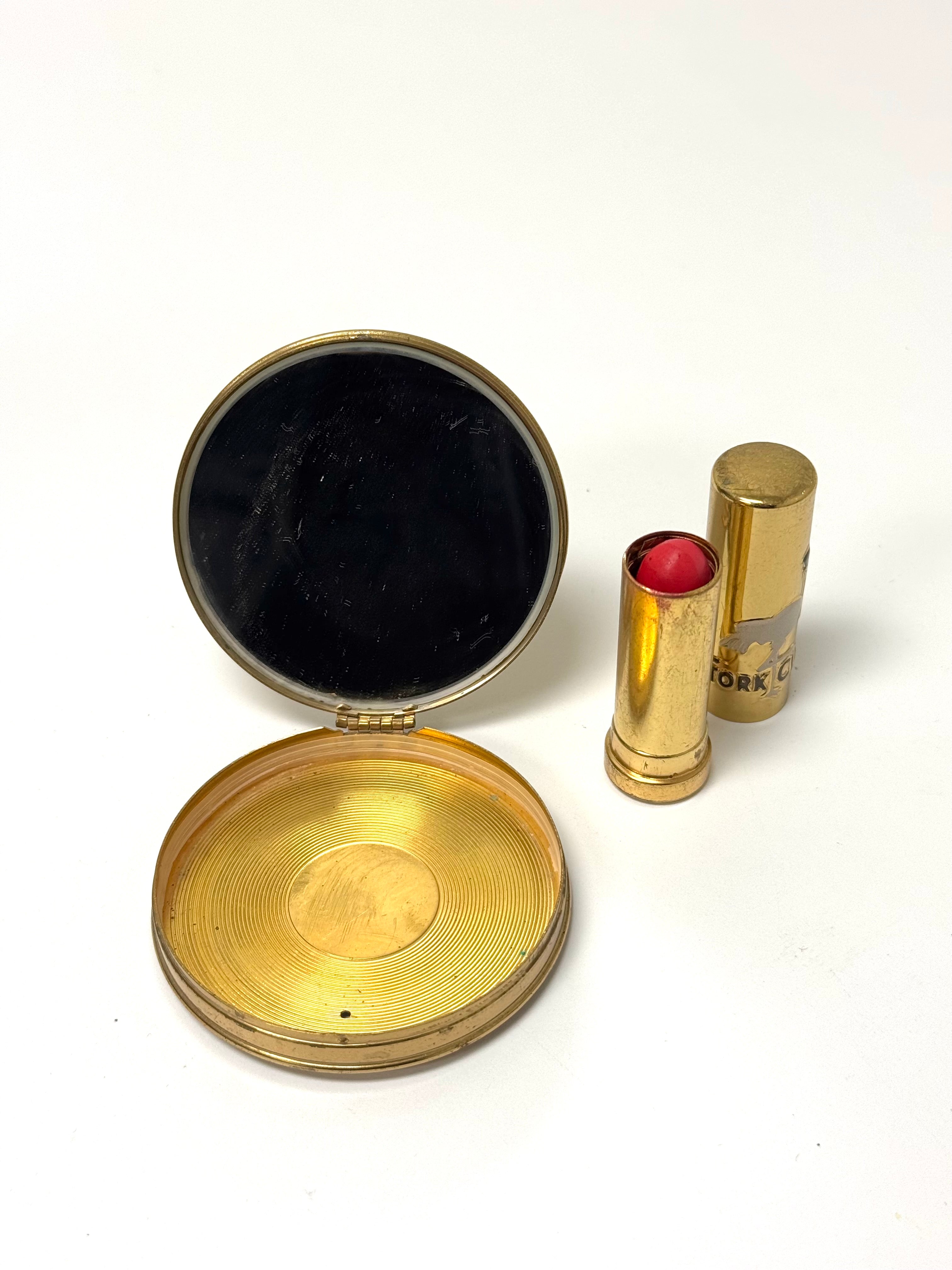 Vintage STORK CLUB Powder Compact & Lipstick