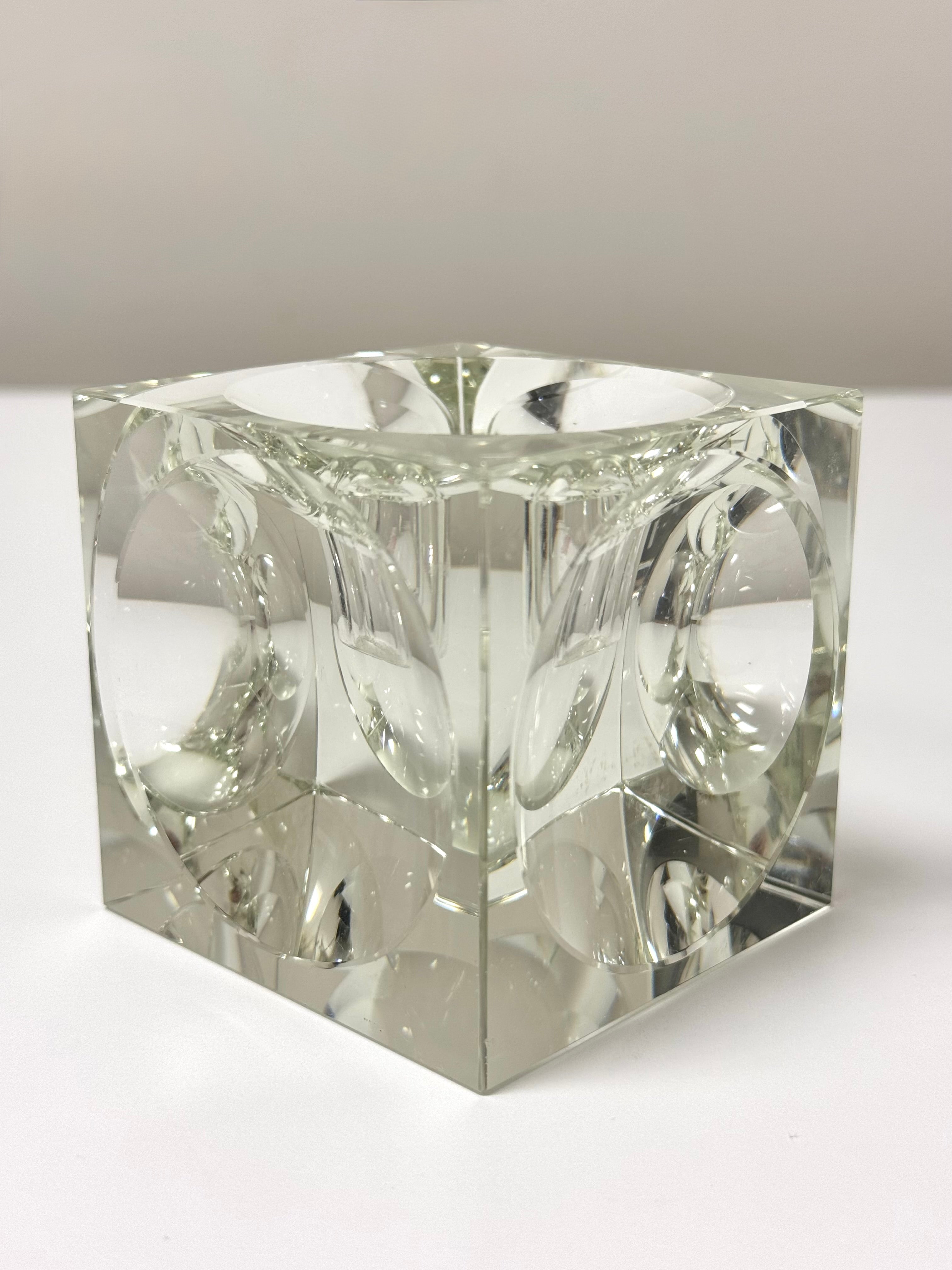 Glass Block Candle Holder