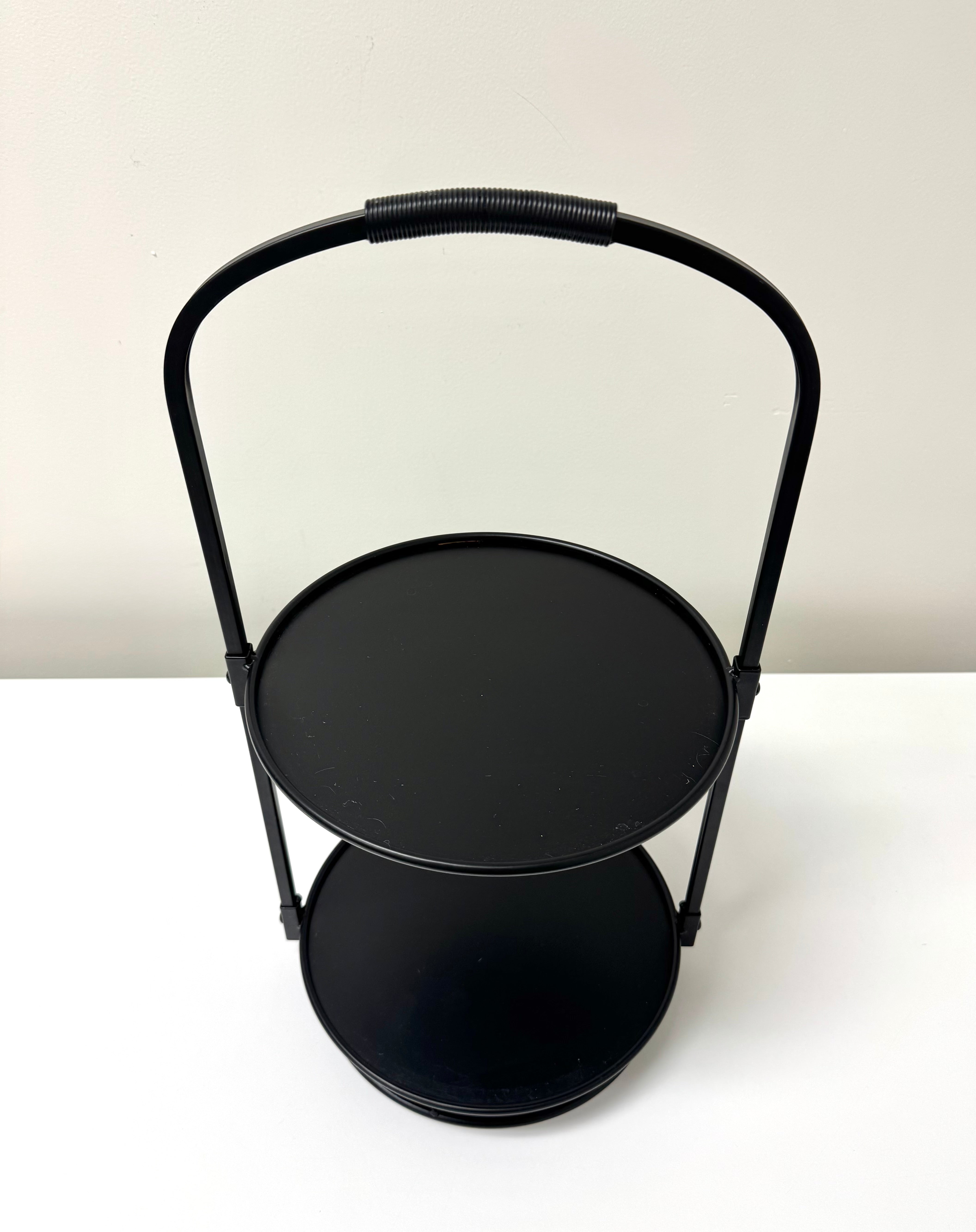 Black Two-tier Rotating Server
