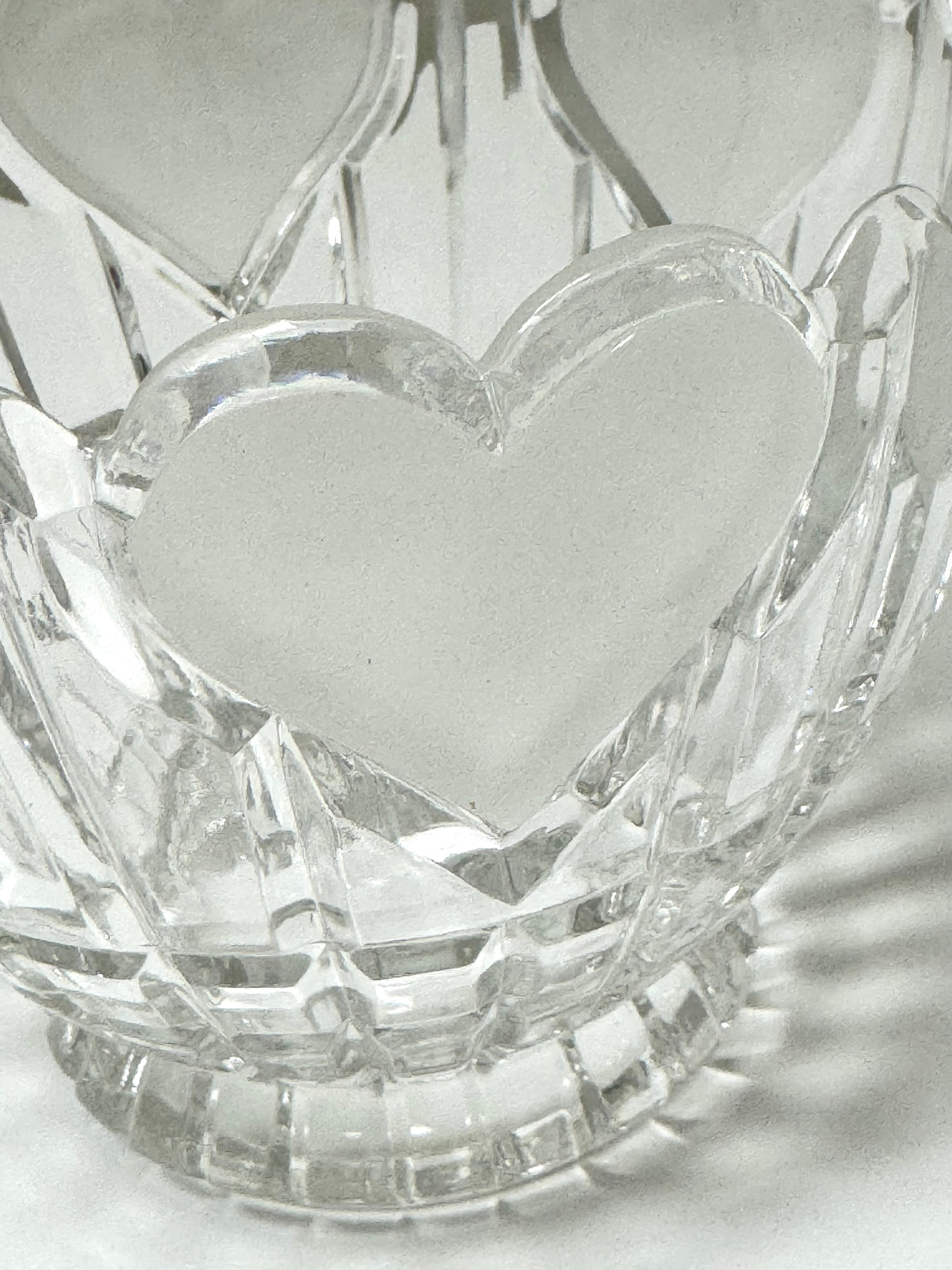 Crystal 6" Bowl with Frosted Hearts