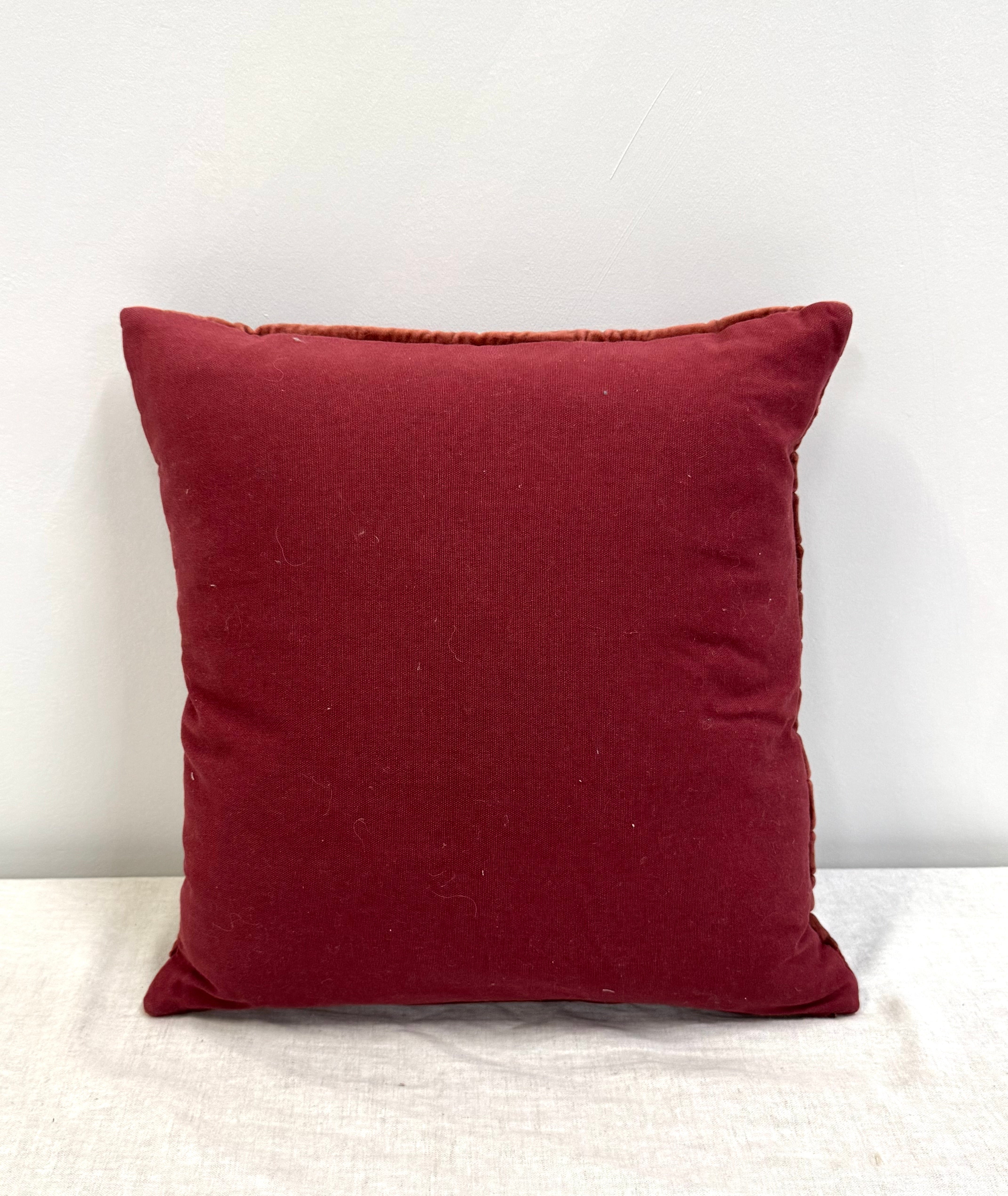 CB2 Sienna Velvet Channeled 18" Pillow