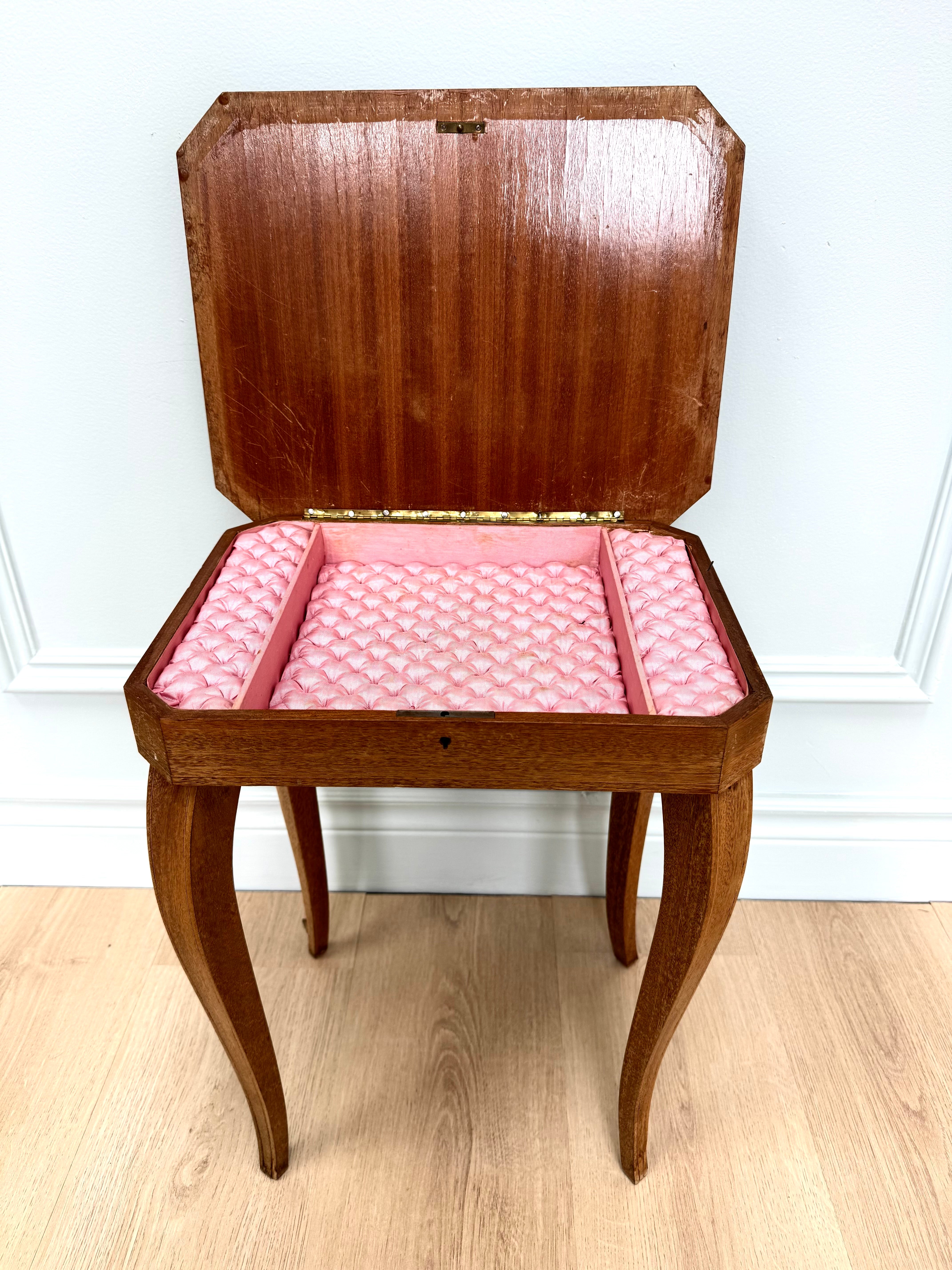 Vintage Italian Marquetry Musical Side Table