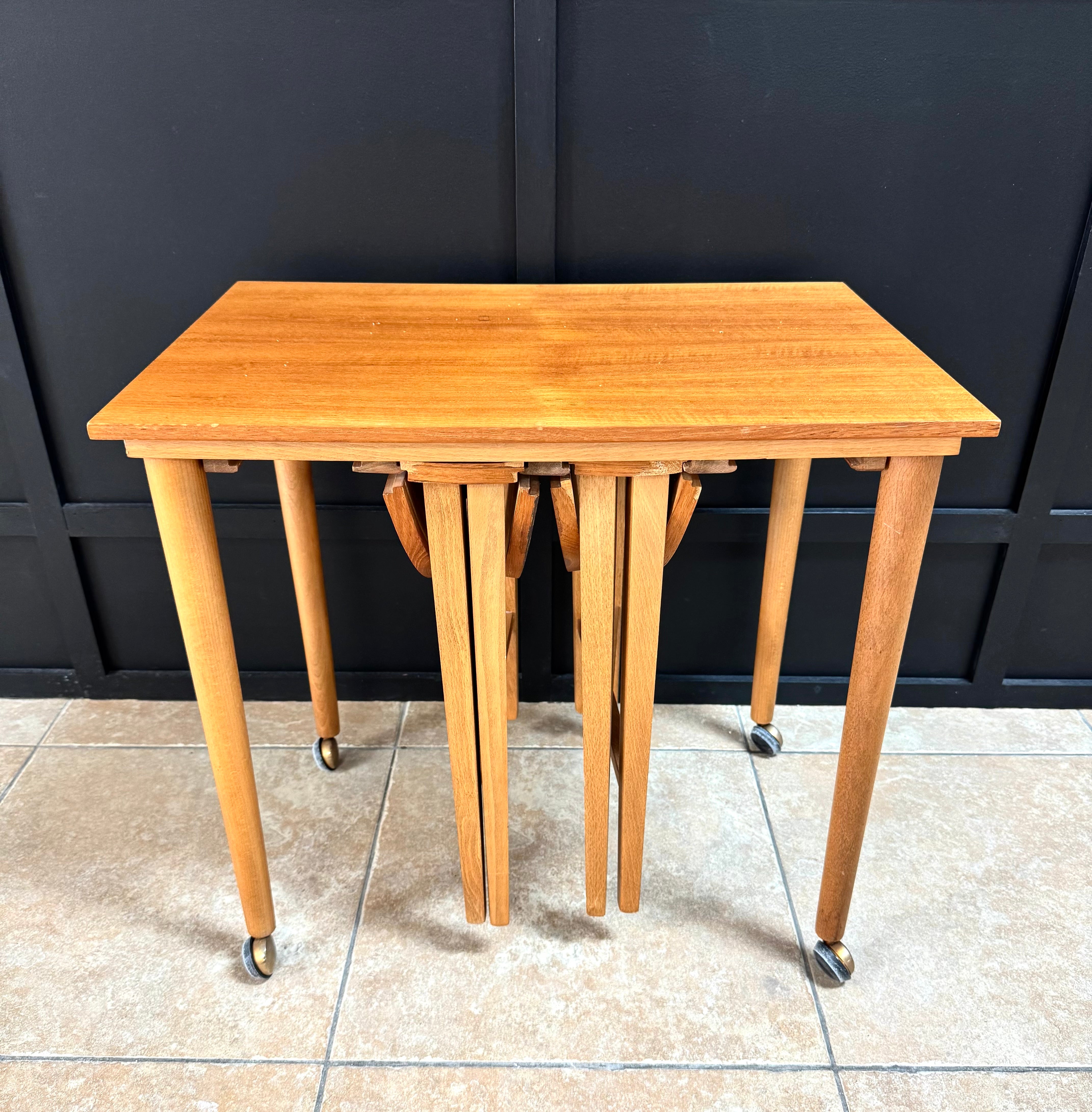 Vintage MCM Teak Nesting Tables