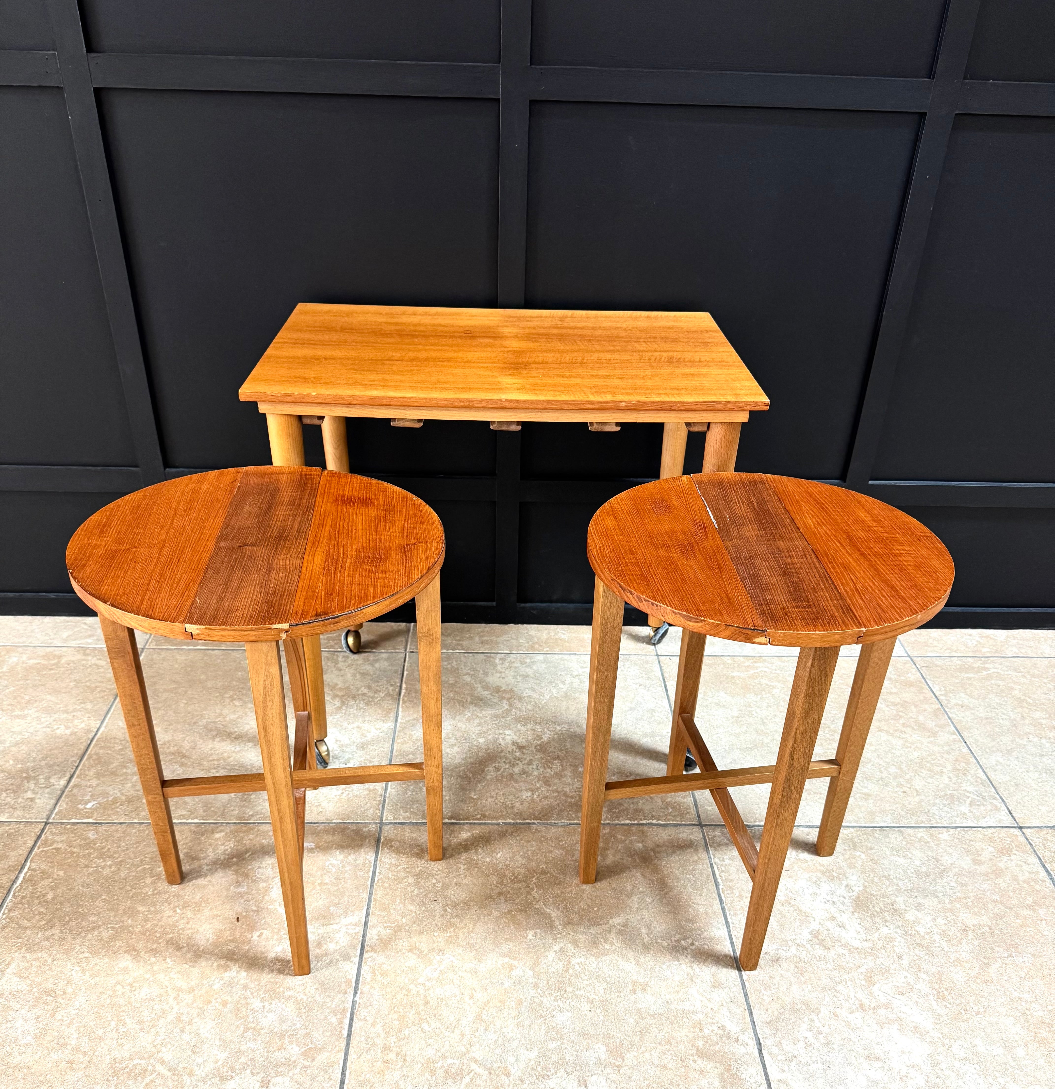 Vintage MCM Teak Nesting Tables