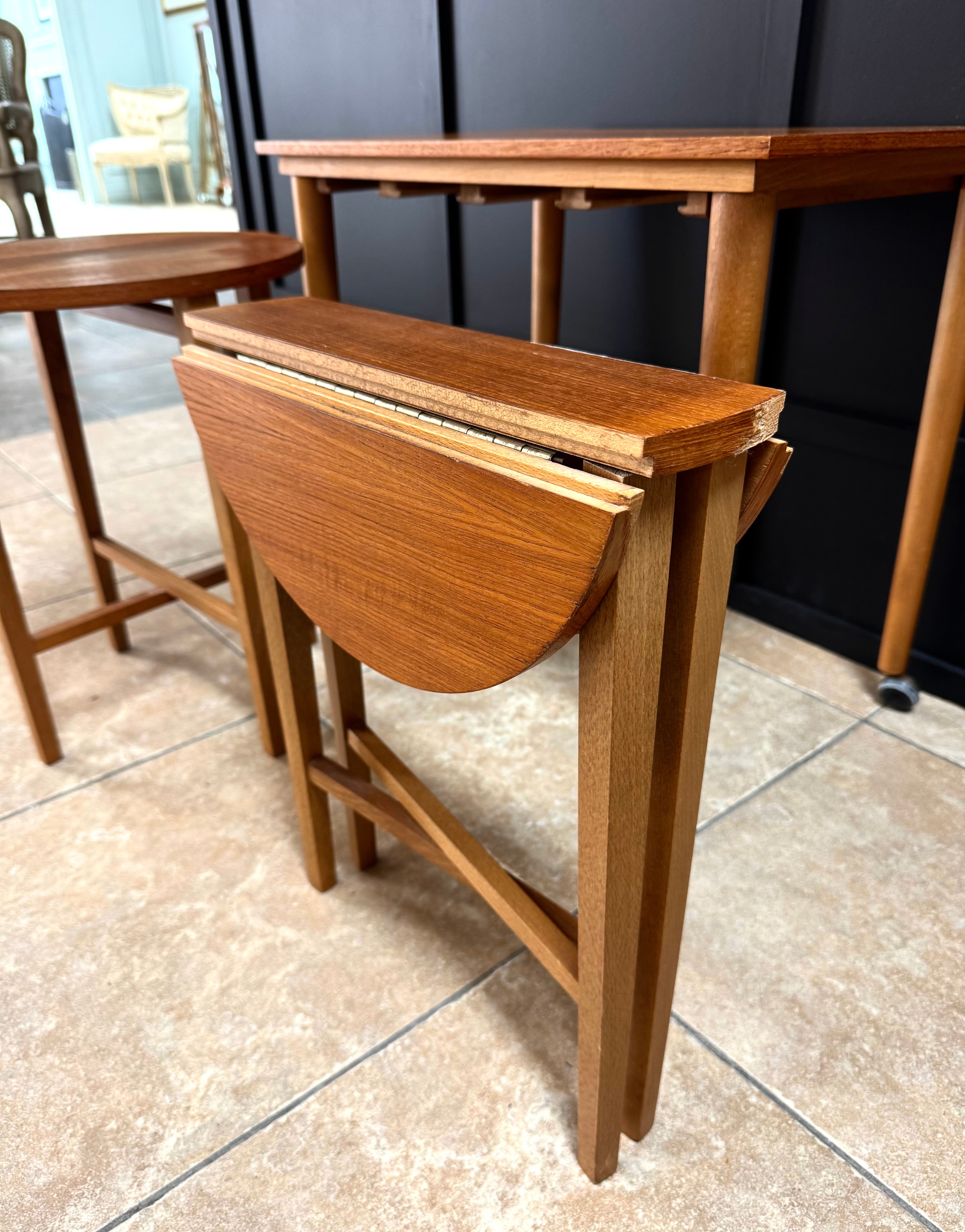 Vintage MCM Teak Nesting Tables