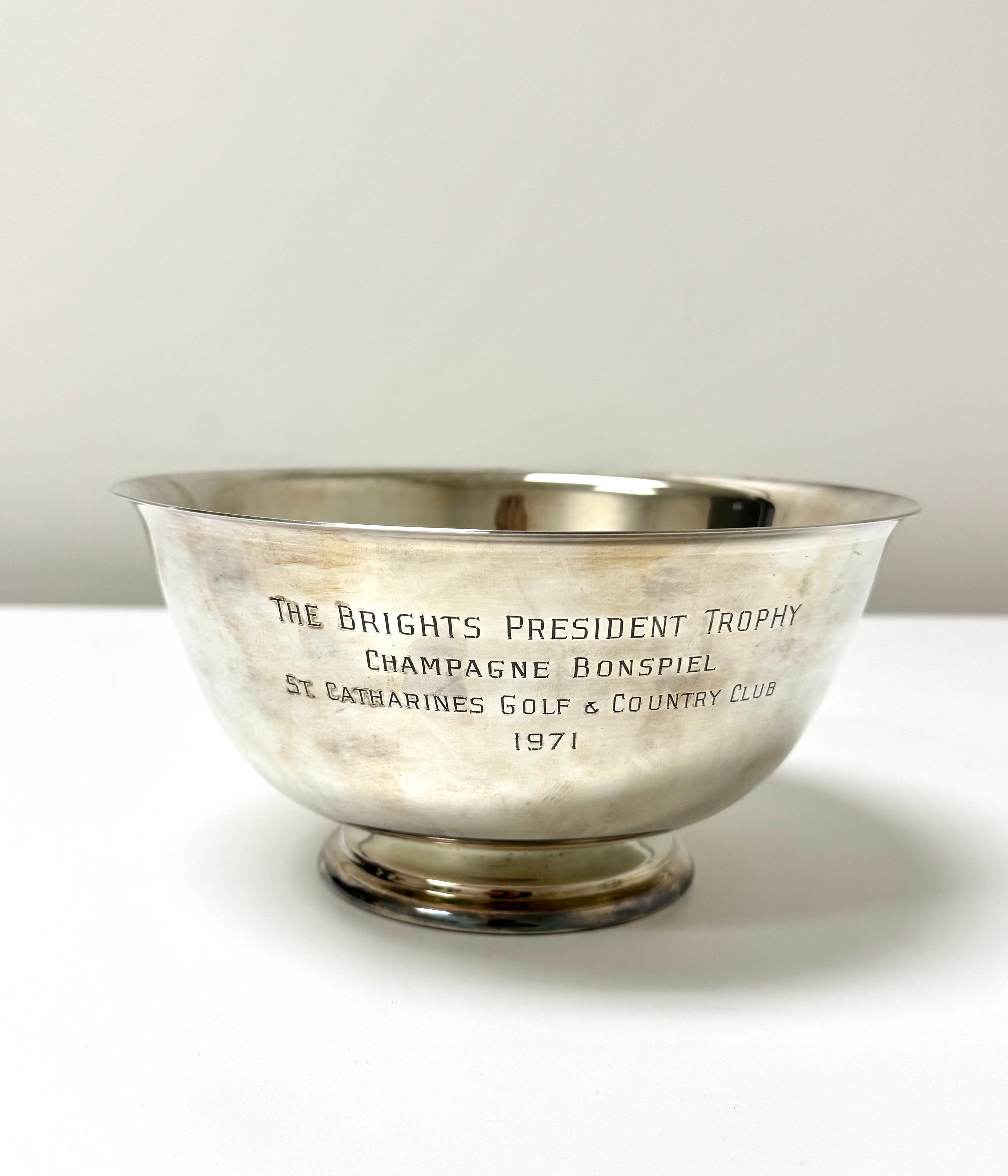 Vintage Silverplate Trophy Bowl