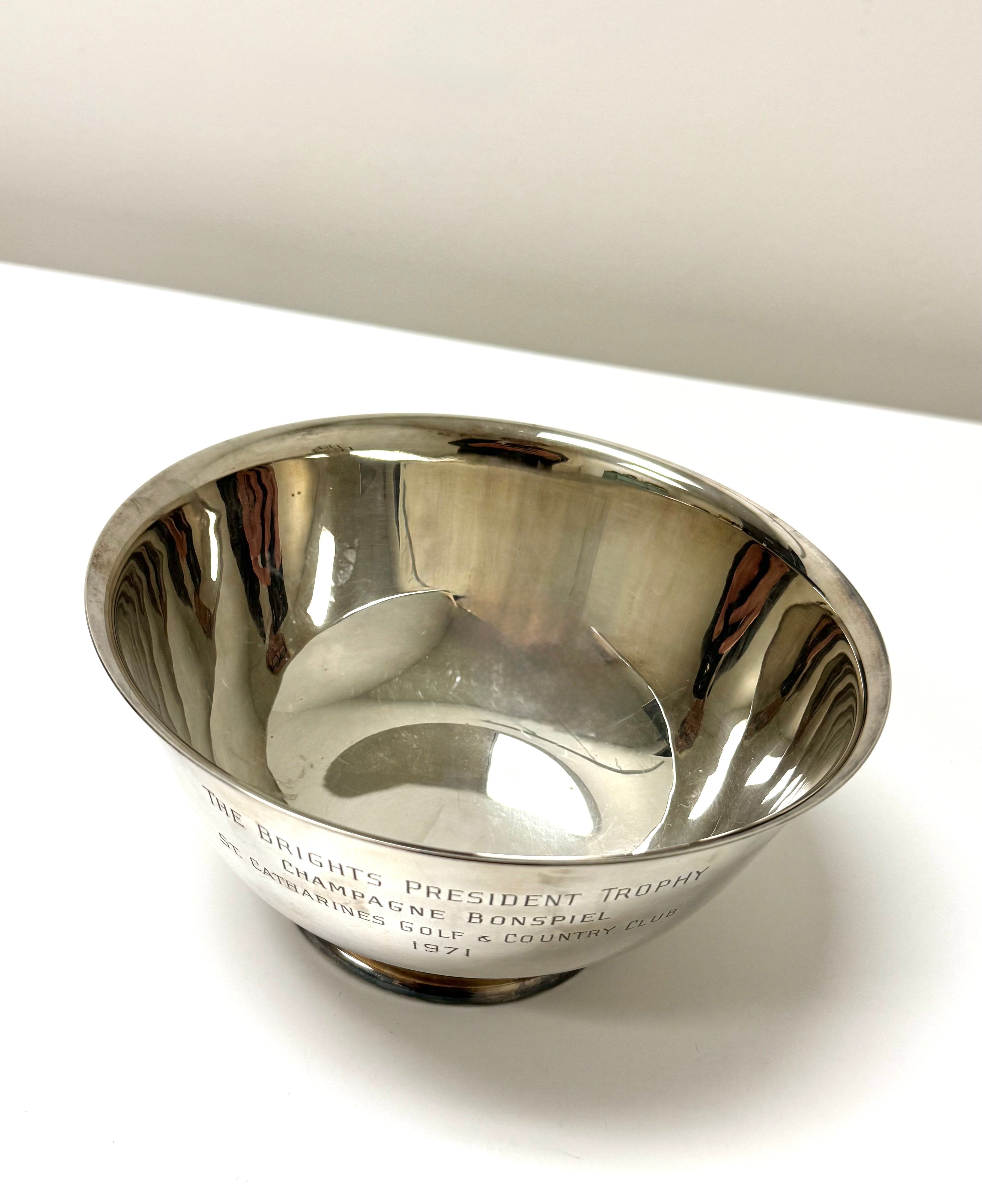 Vintage Silverplate Trophy Bowl