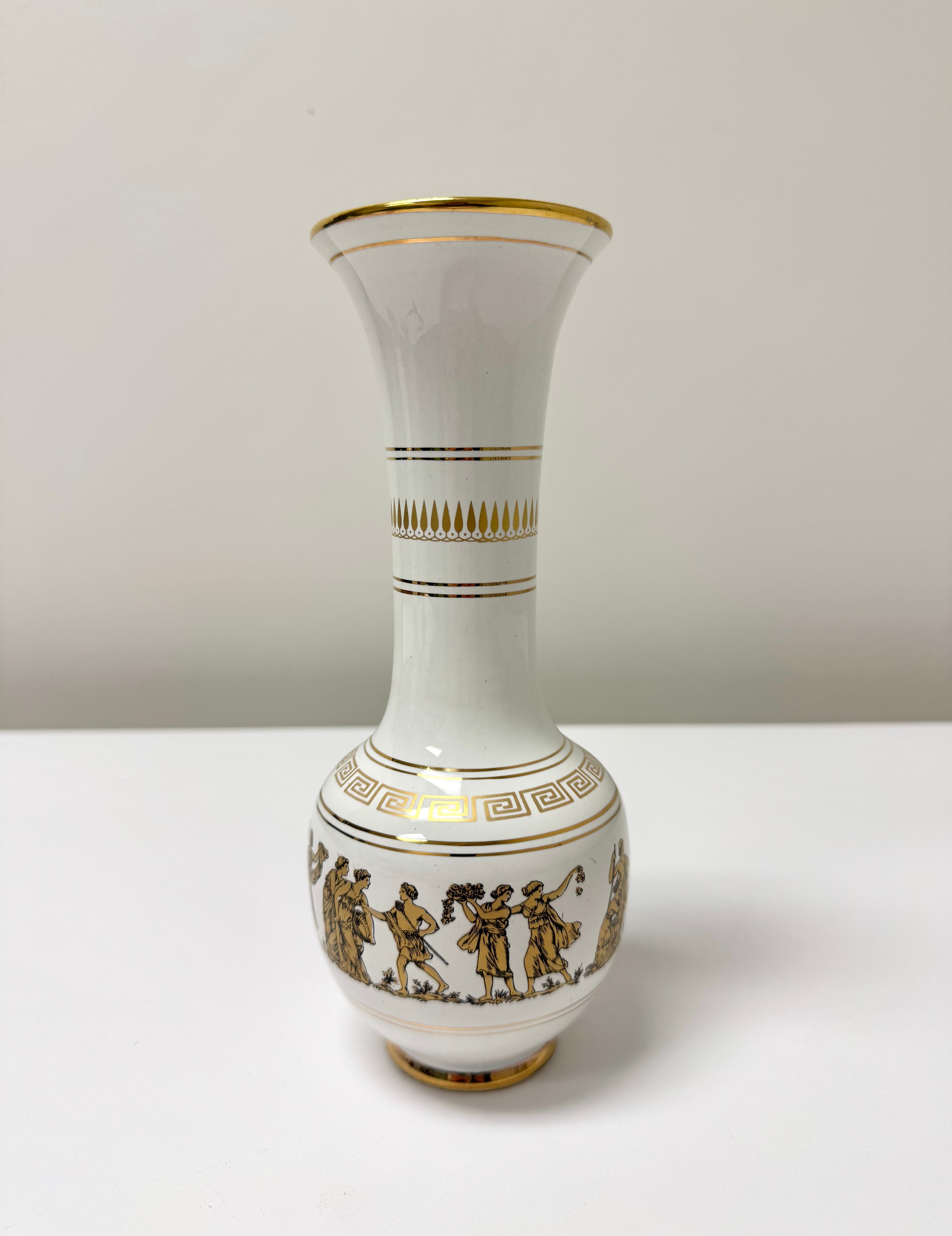 Vintage Rhodes Greek Key 9" Vase