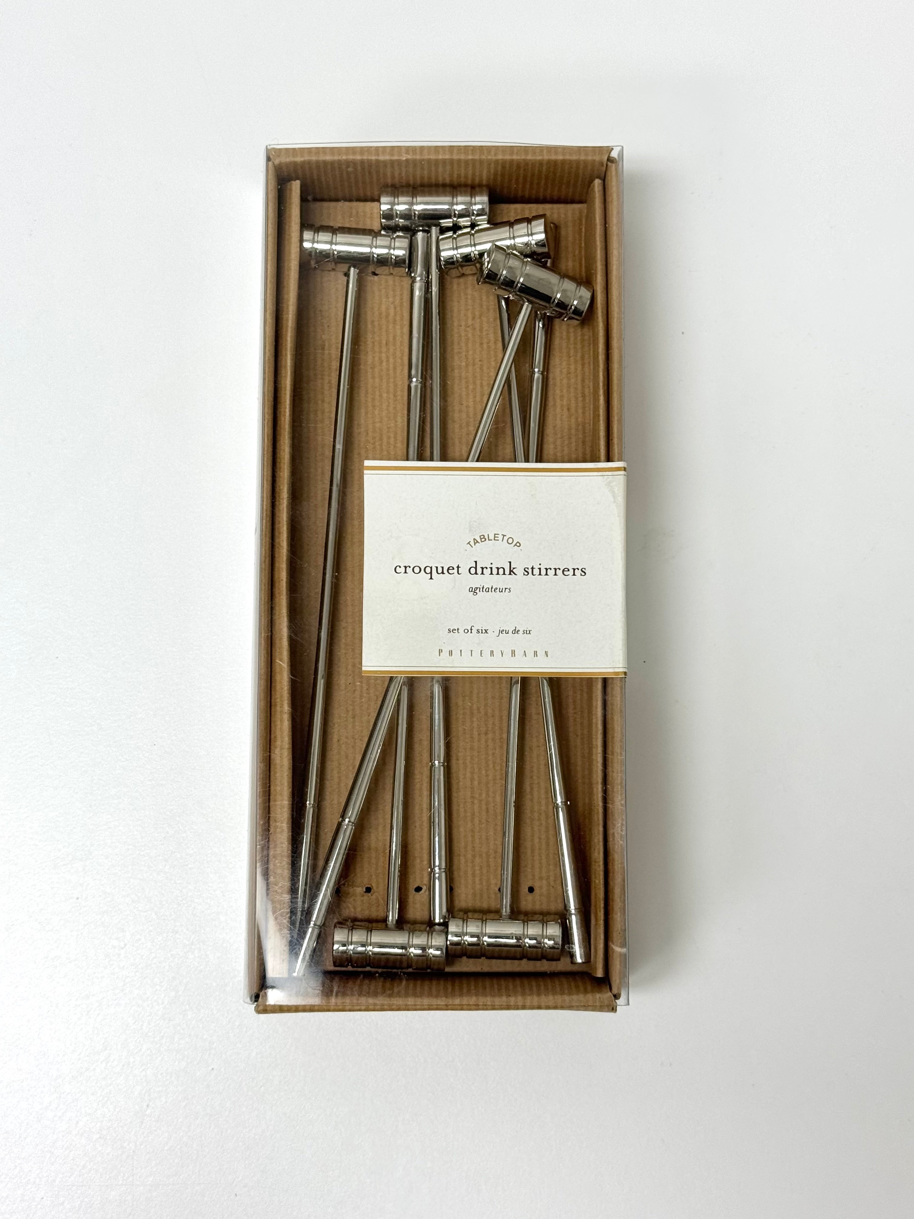 POTTERY BARN Croquet Drink Stirrers