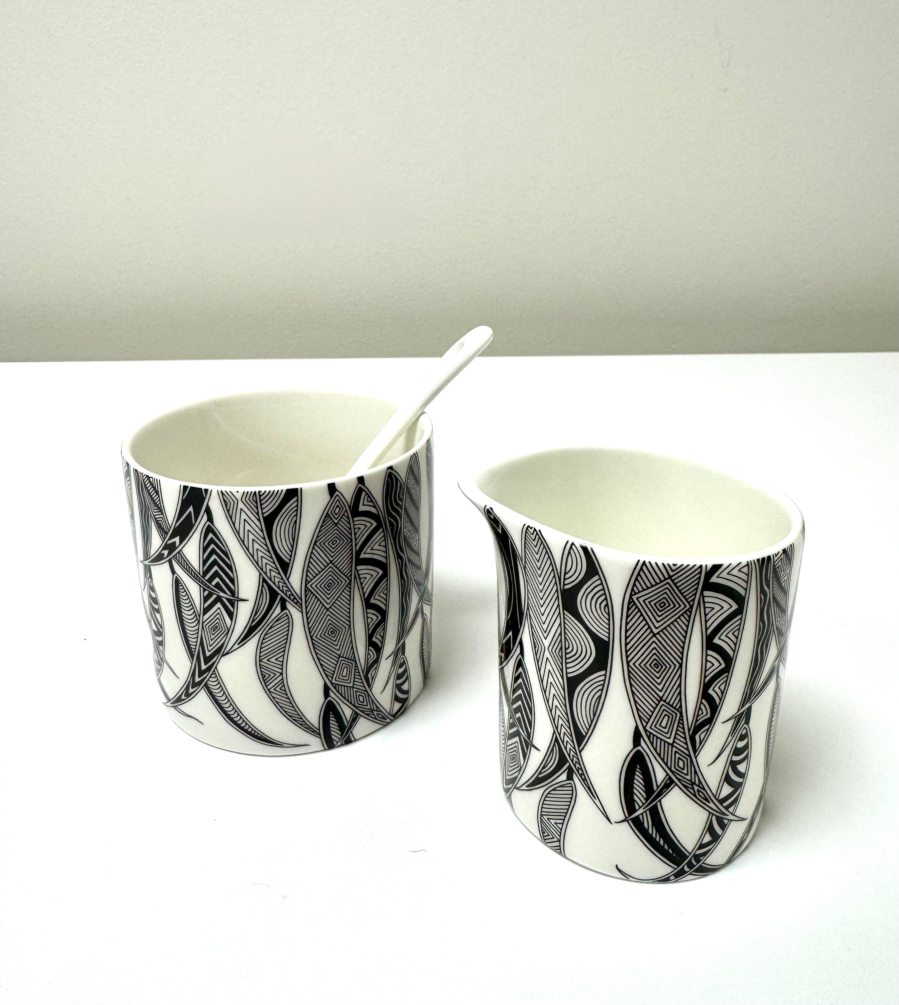 'Dancing Wombat' Milk Jug & Sugar Bowl with Spoon