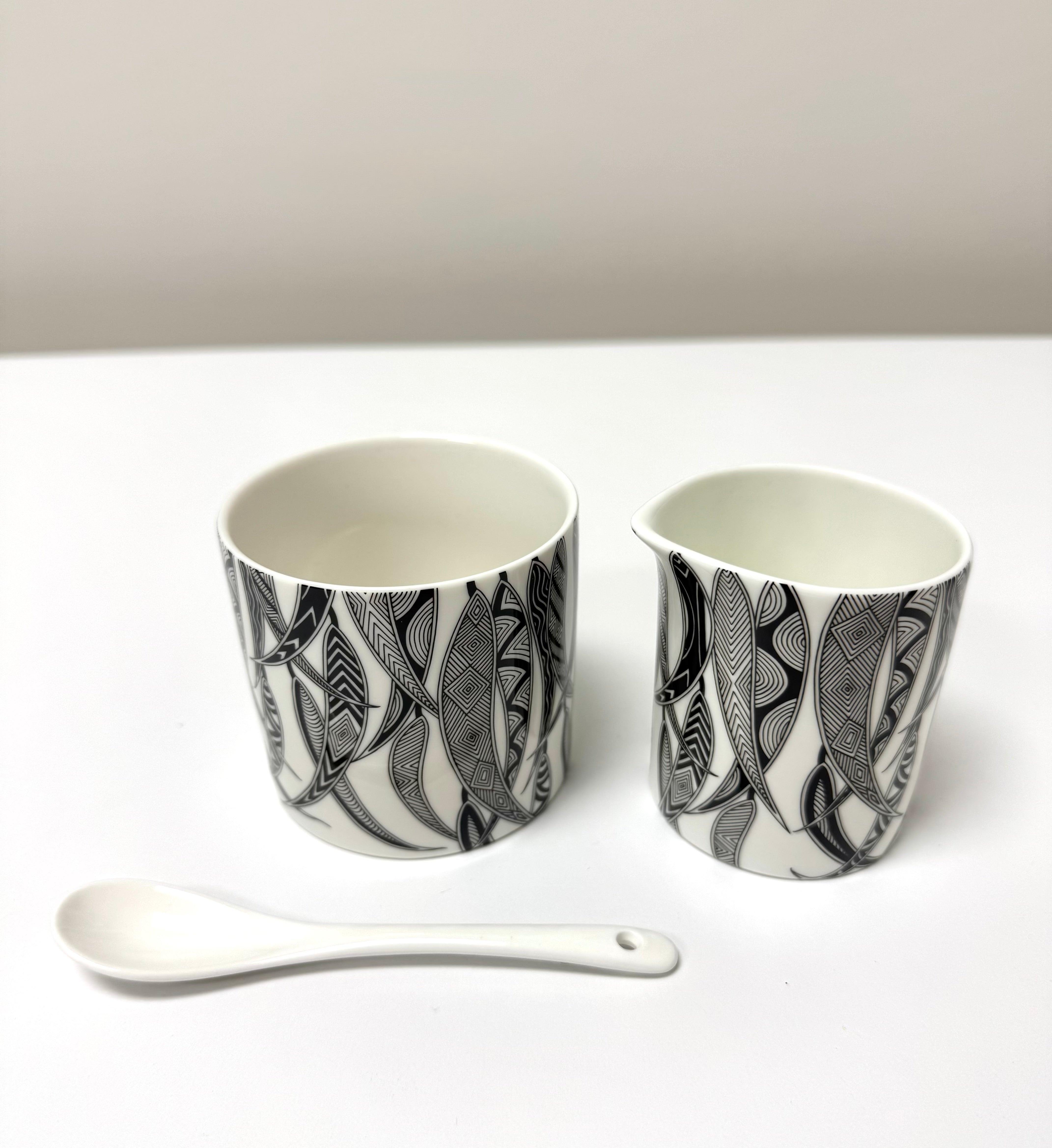 'Dancing Wombat' Milk Jug & Sugar Bowl with Spoon