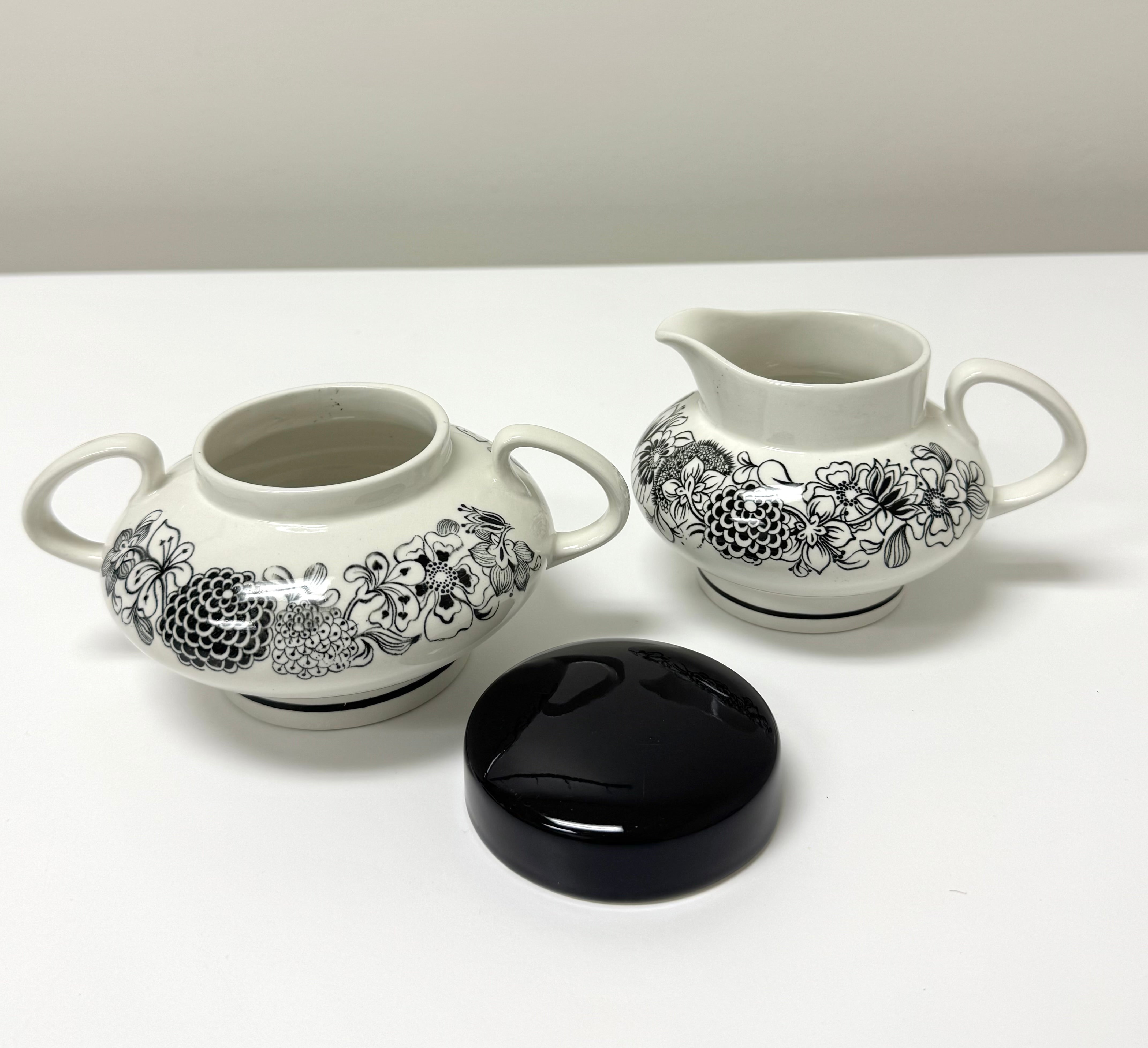 Vintage 'Wildwood' Cream & Sugar