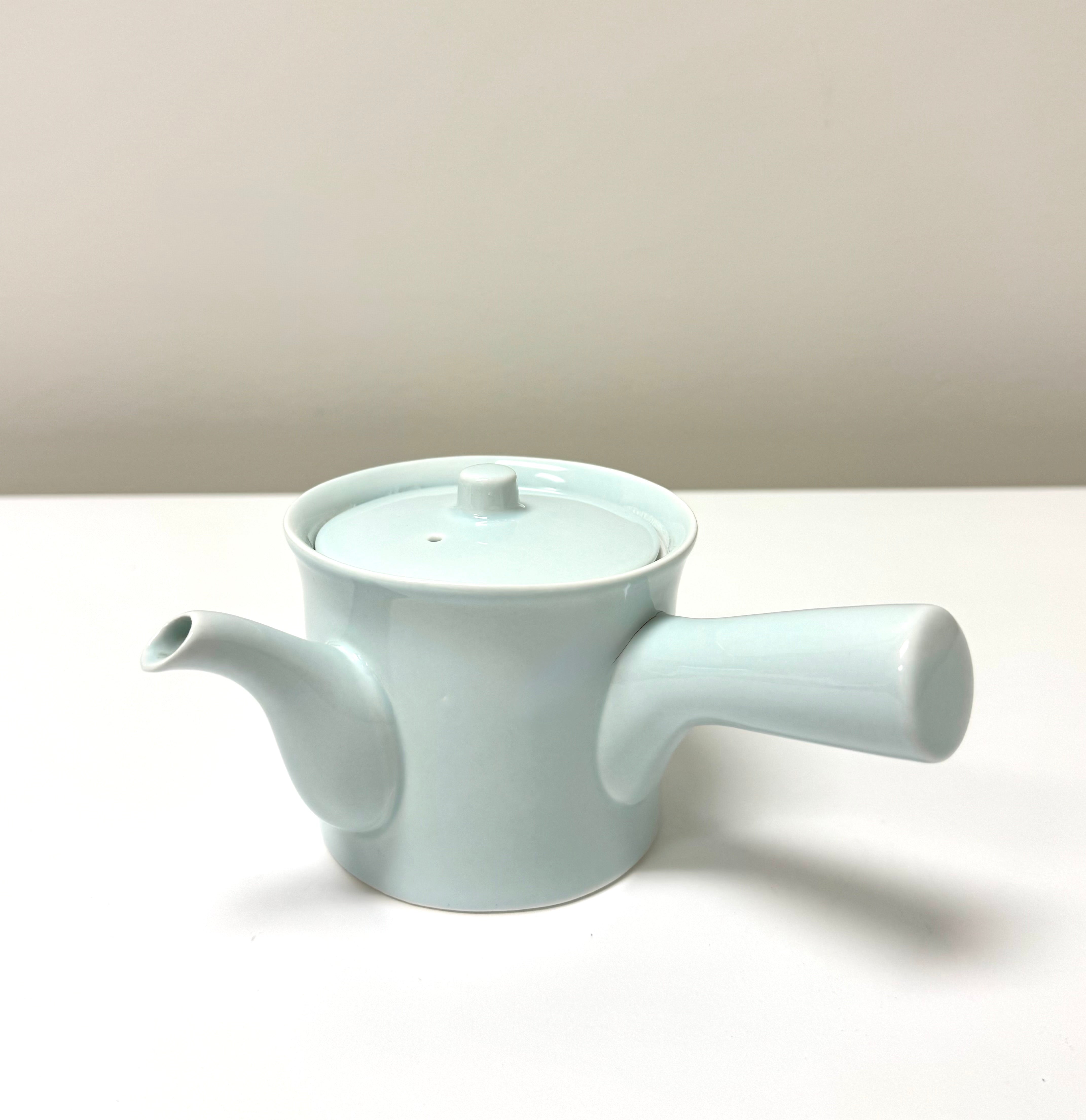 Light Blue Japanese Teapot with Strainer