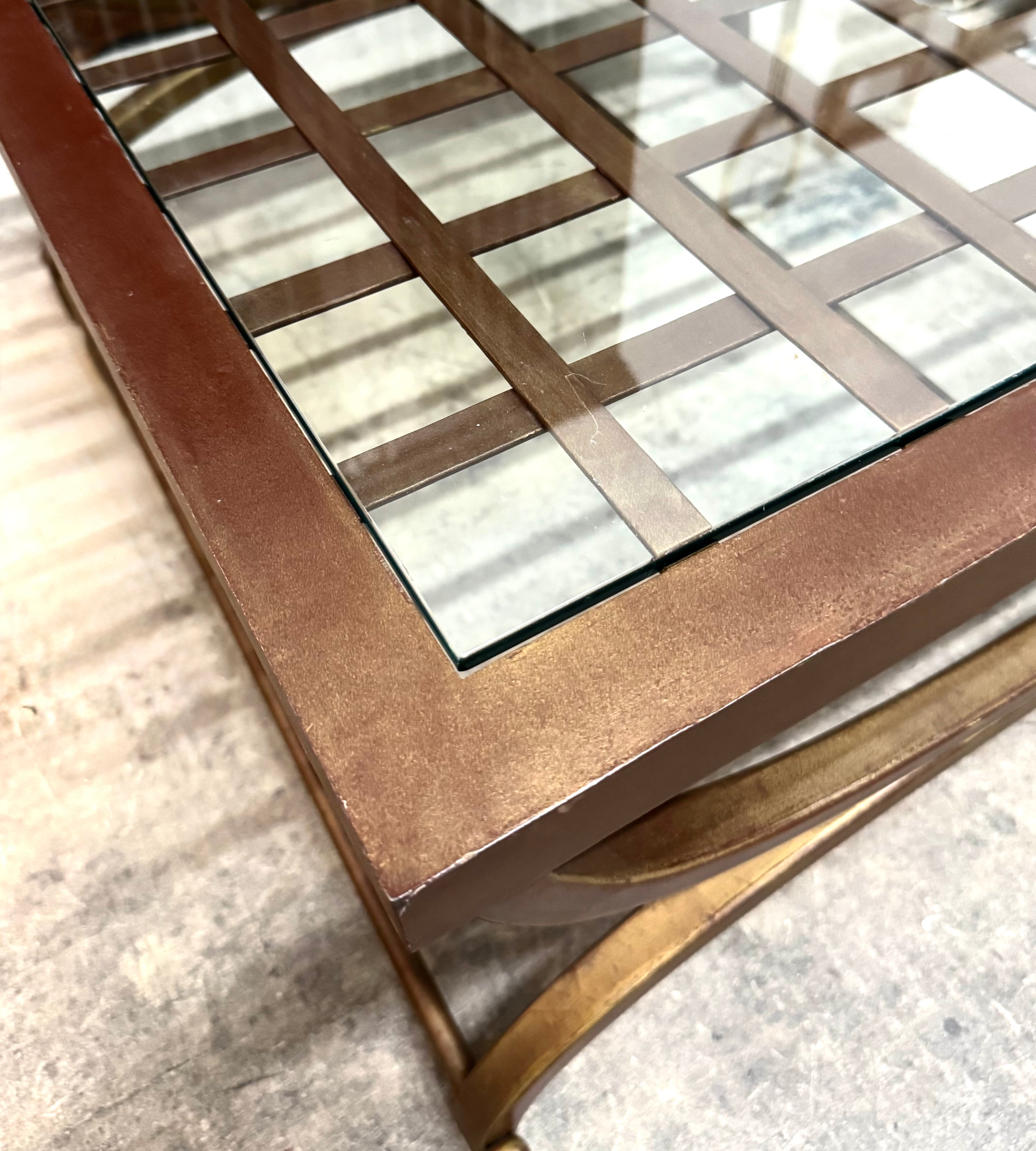 BOMBAY Bronze Grid Coffee Table