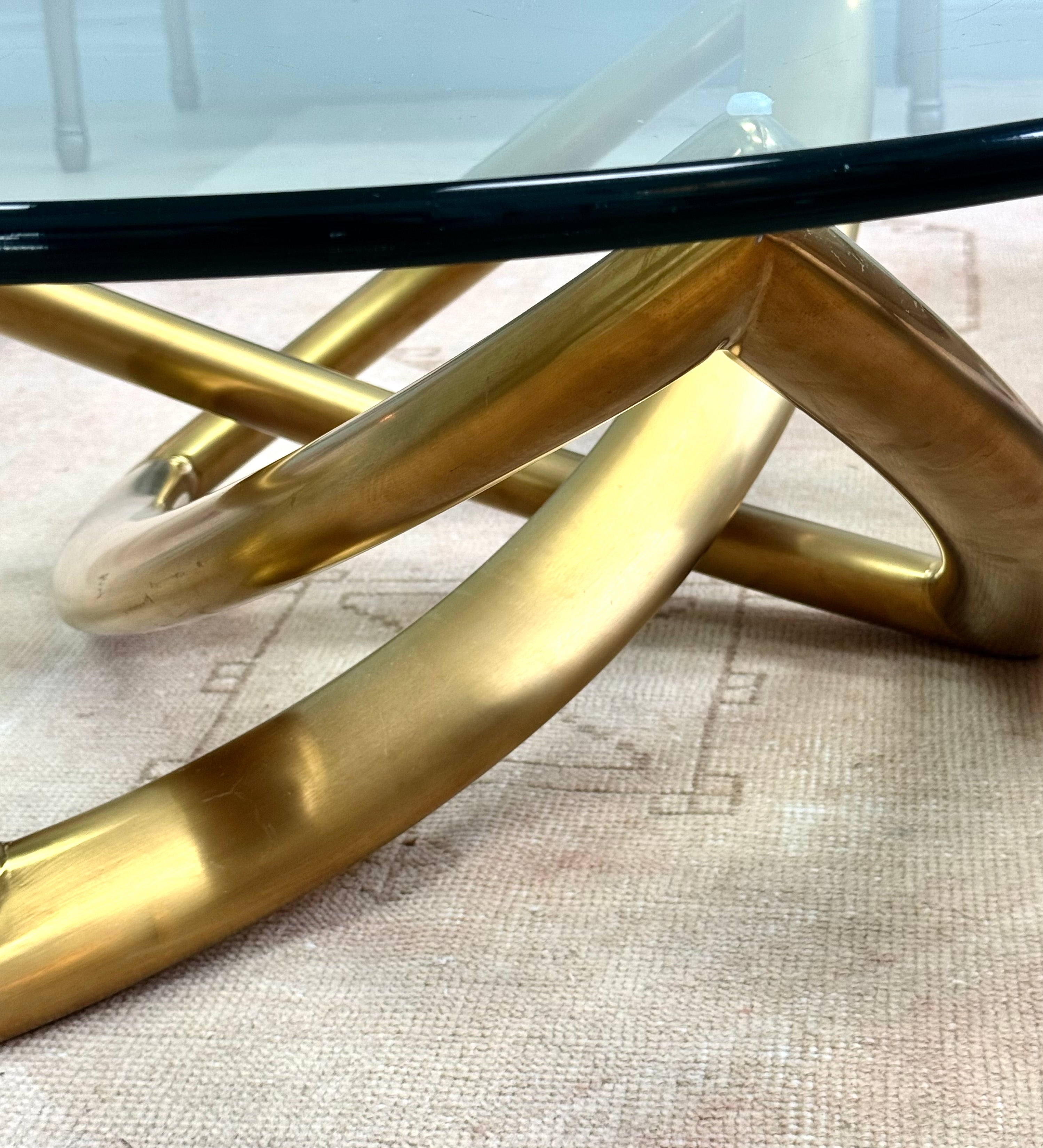 Brushed Gold Infinity Knot Coffee Table