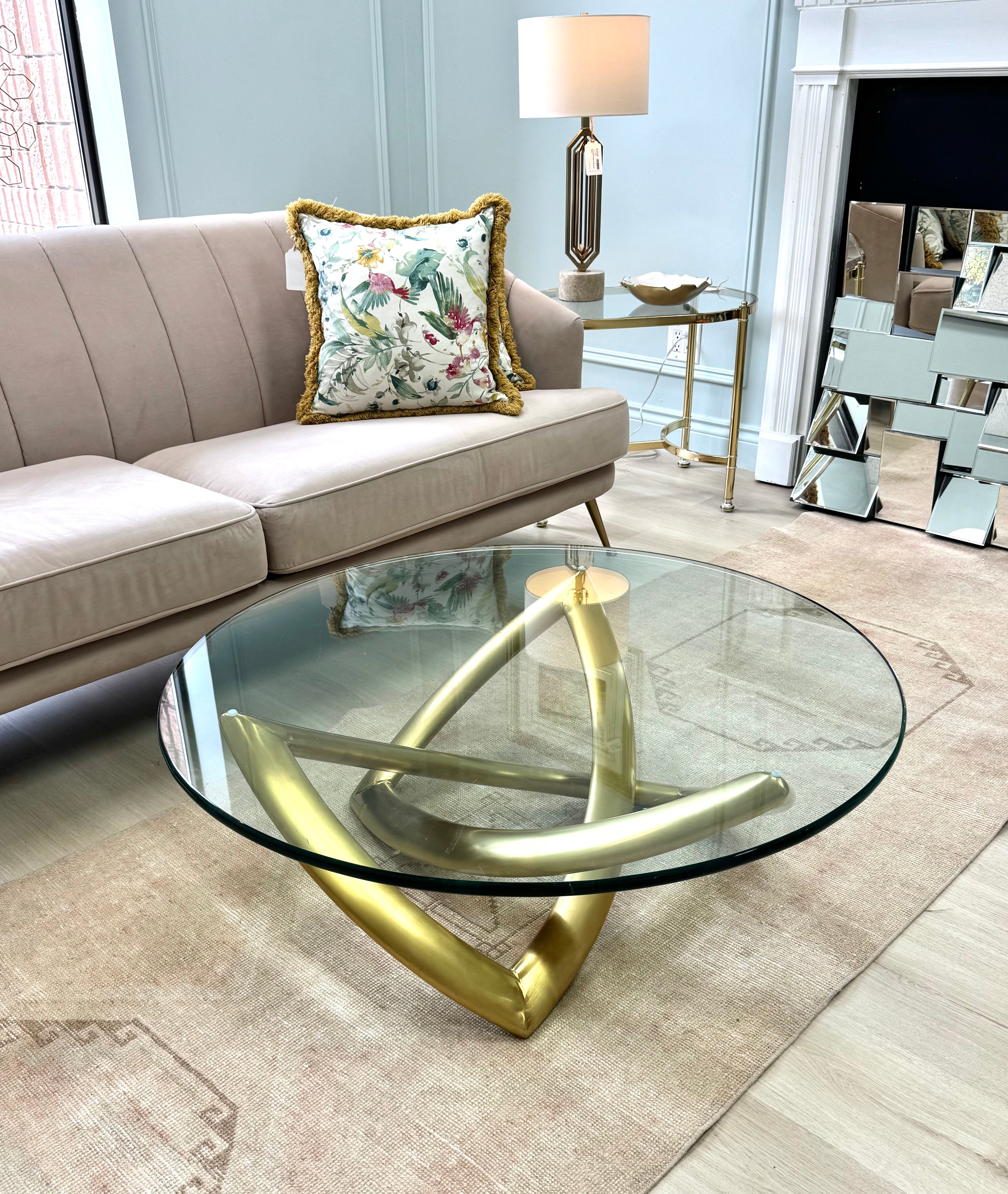 Brushed Gold Infinity Knot Coffee Table