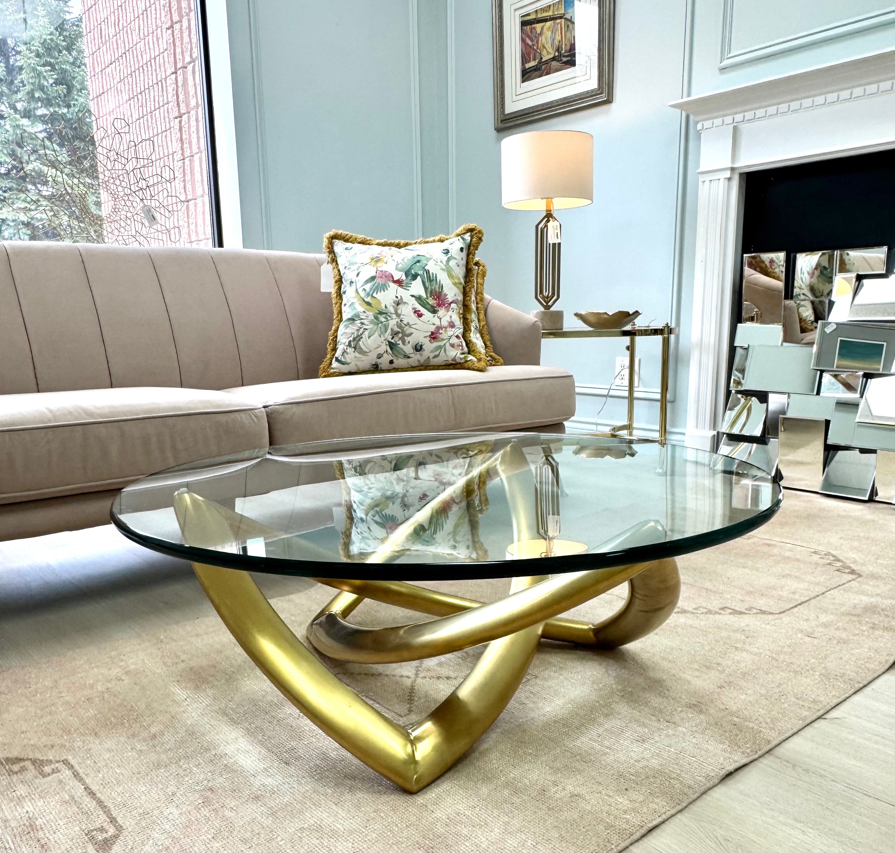 Brushed Gold Infinity Knot Coffee Table