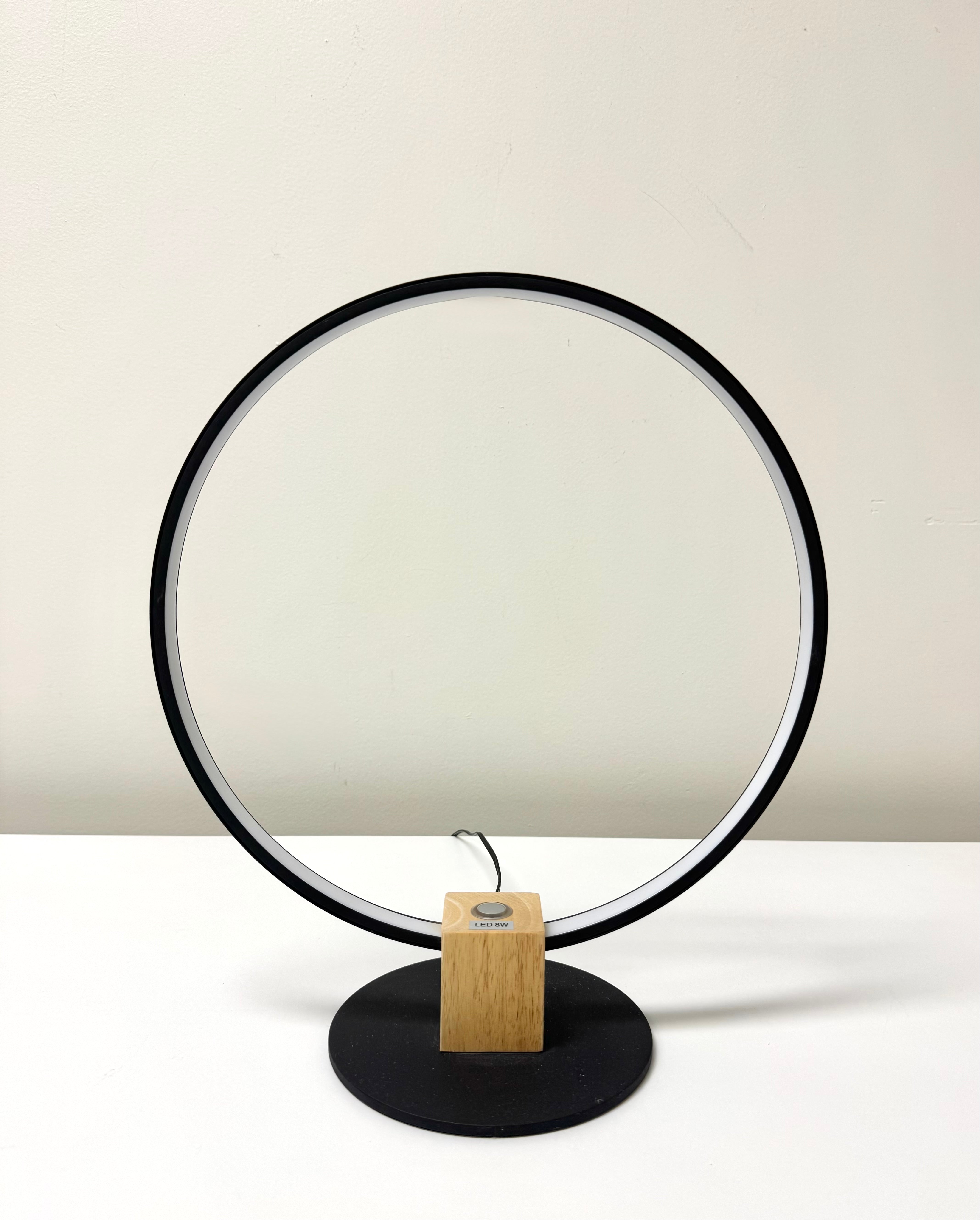 Black Circle LED Lamp