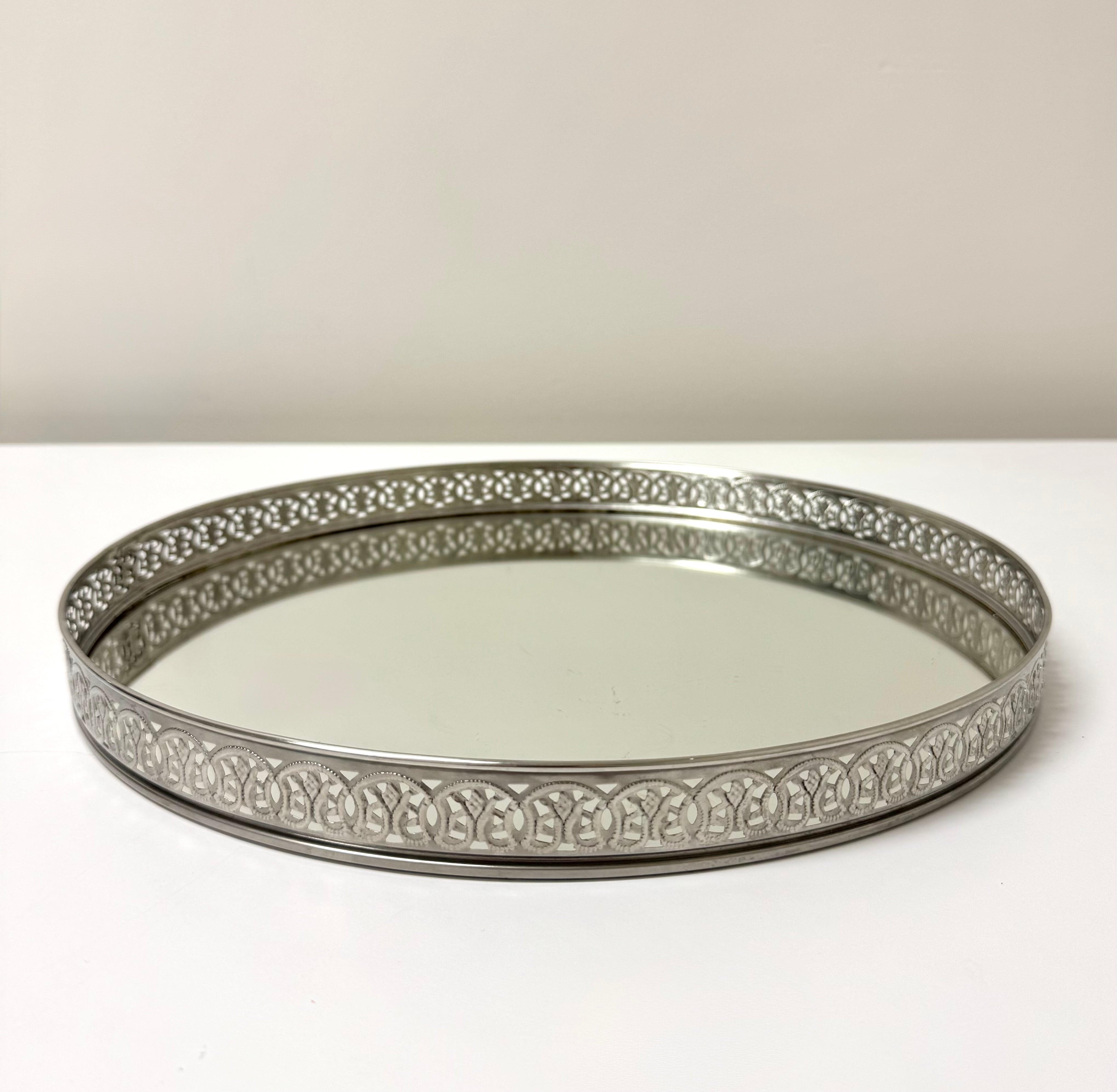 Chrome Reticulated Gallery Tray